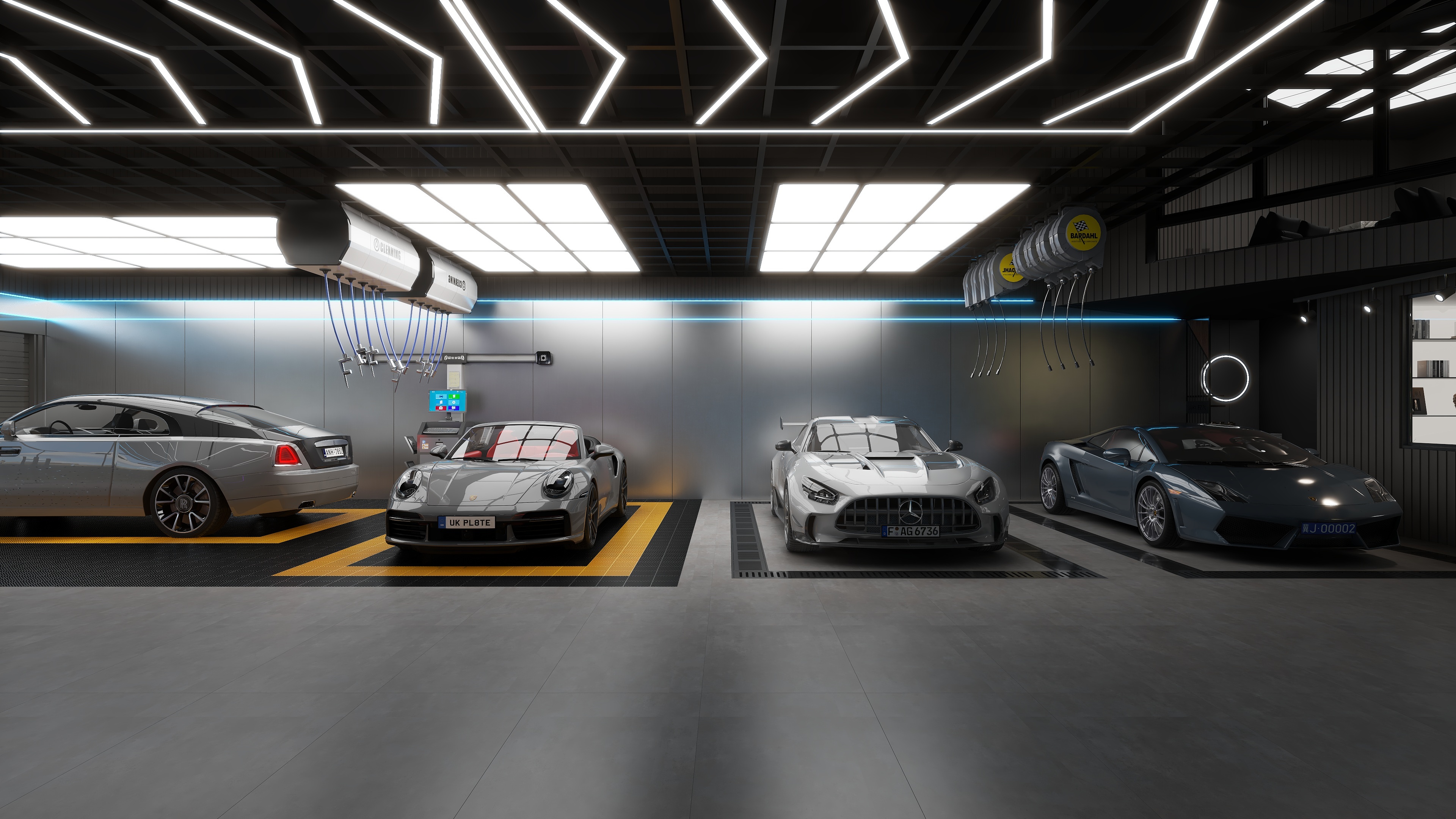 YZXDesign-Car  Wash  Shop—洗车店-装修设计方案