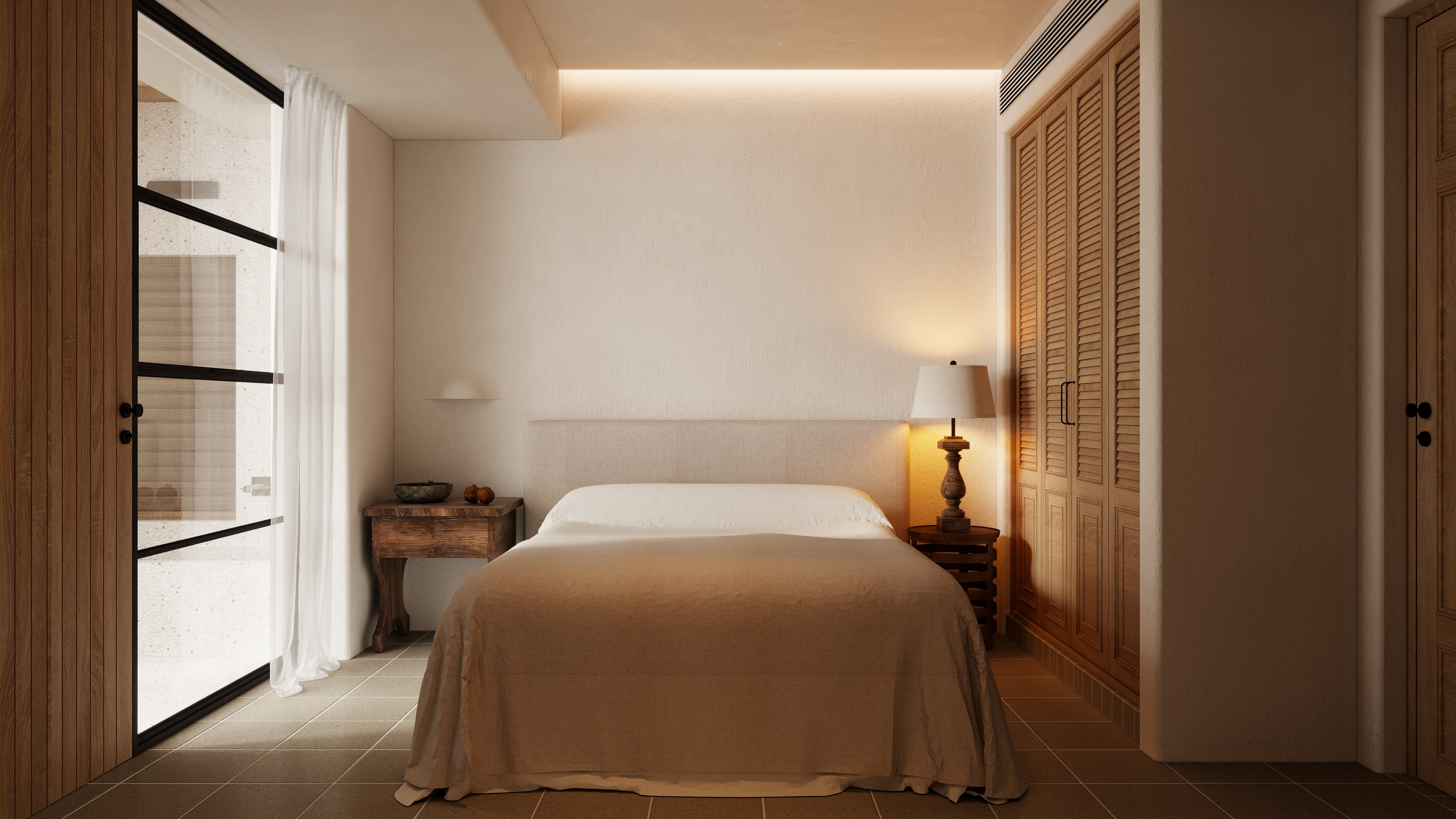 熬暖酱-重庆龙湖学樘府南法自然主义私宅一层老人房装修效果图第2张