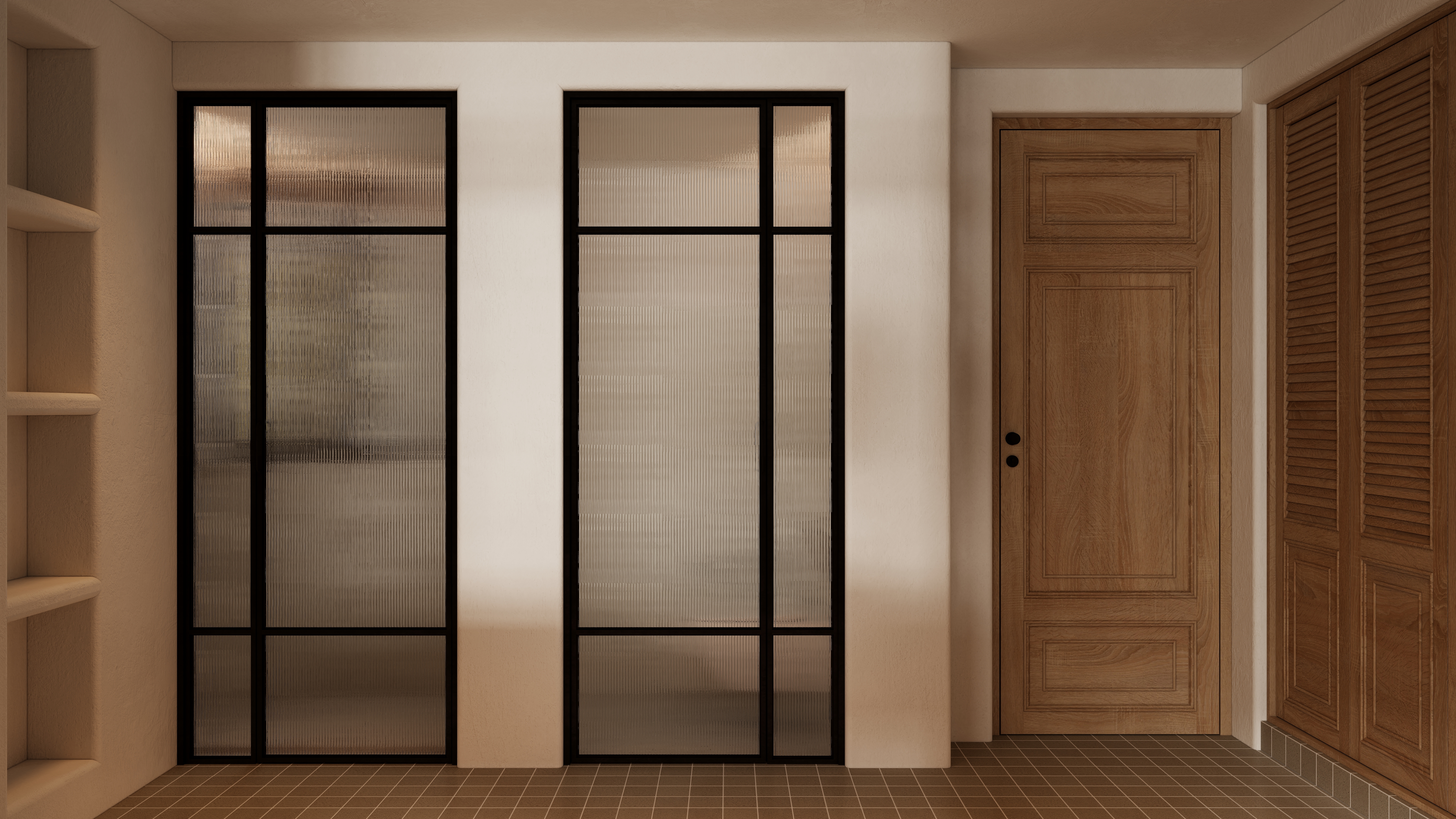 熬暖酱-重庆龙湖学樘府南法自然主义私宅一层主卧盥洗区装修效果图第2张