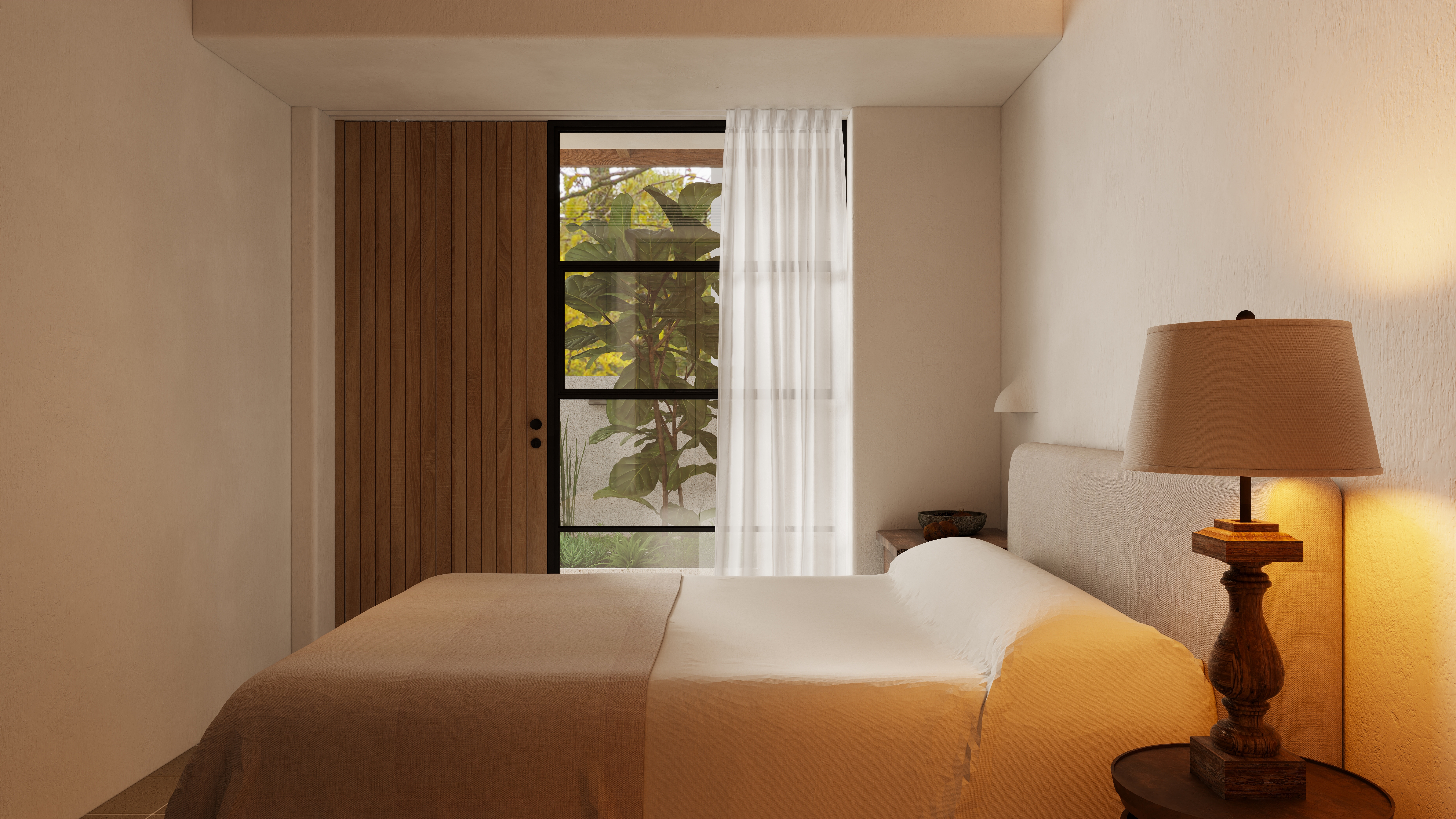 熬暖酱-重庆龙湖学樘府南法自然主义私宅一层老人房装修效果图第1张