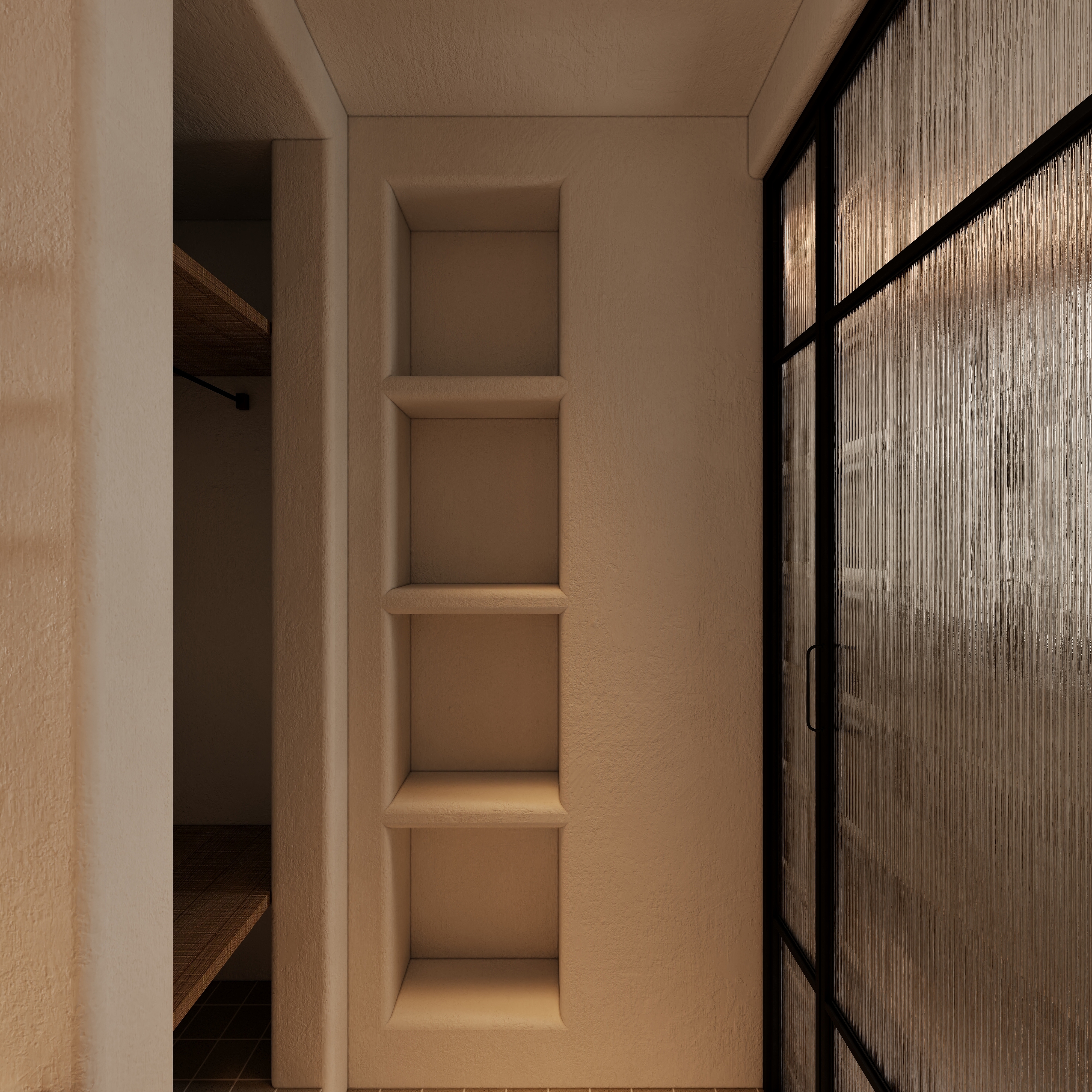 熬暖酱-重庆龙湖学樘府南法自然主义私宅一层主卧盥洗区装修效果图第4张