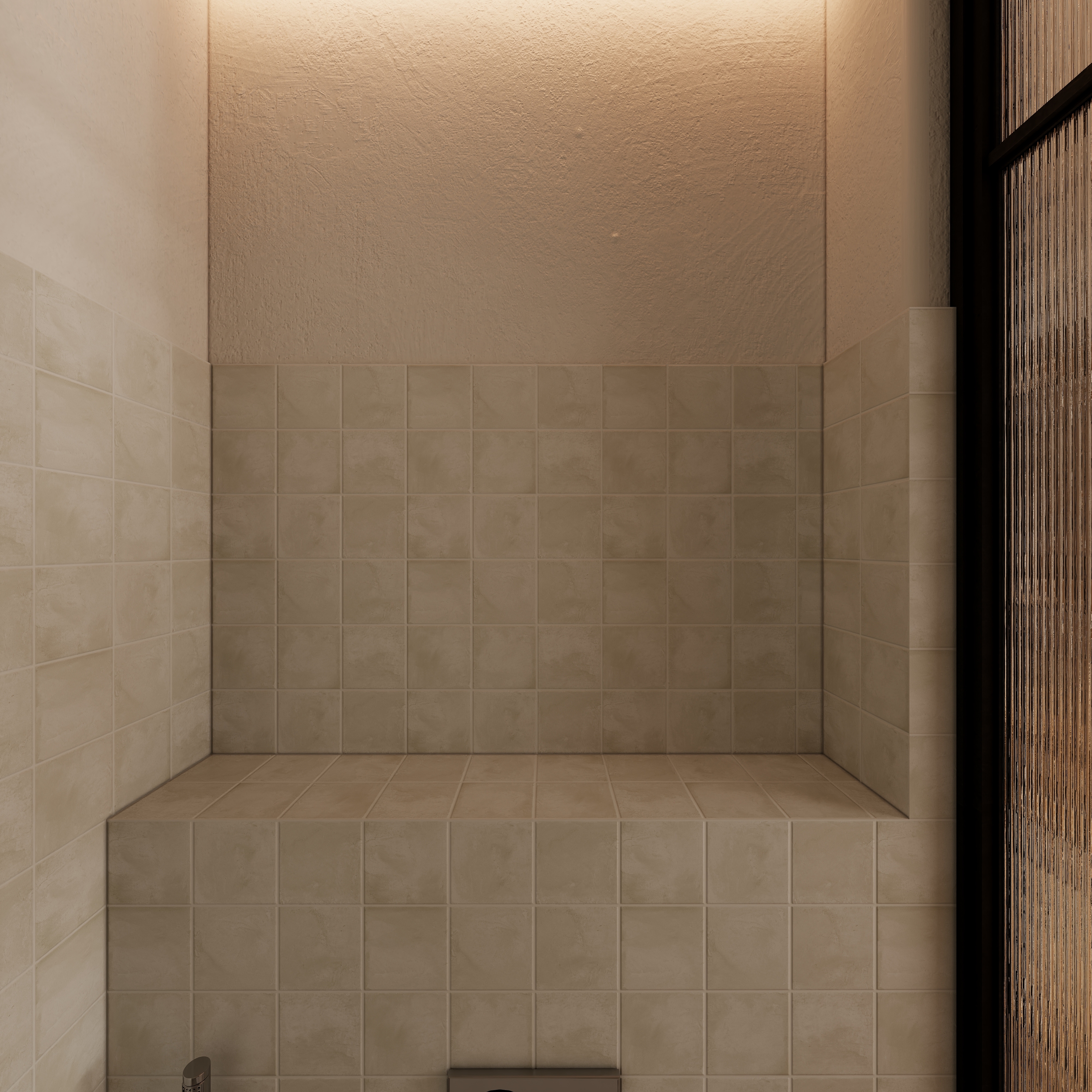 熬暖酱-重庆龙湖学樘府南法自然主义私宅一层主卫装修效果图第1张