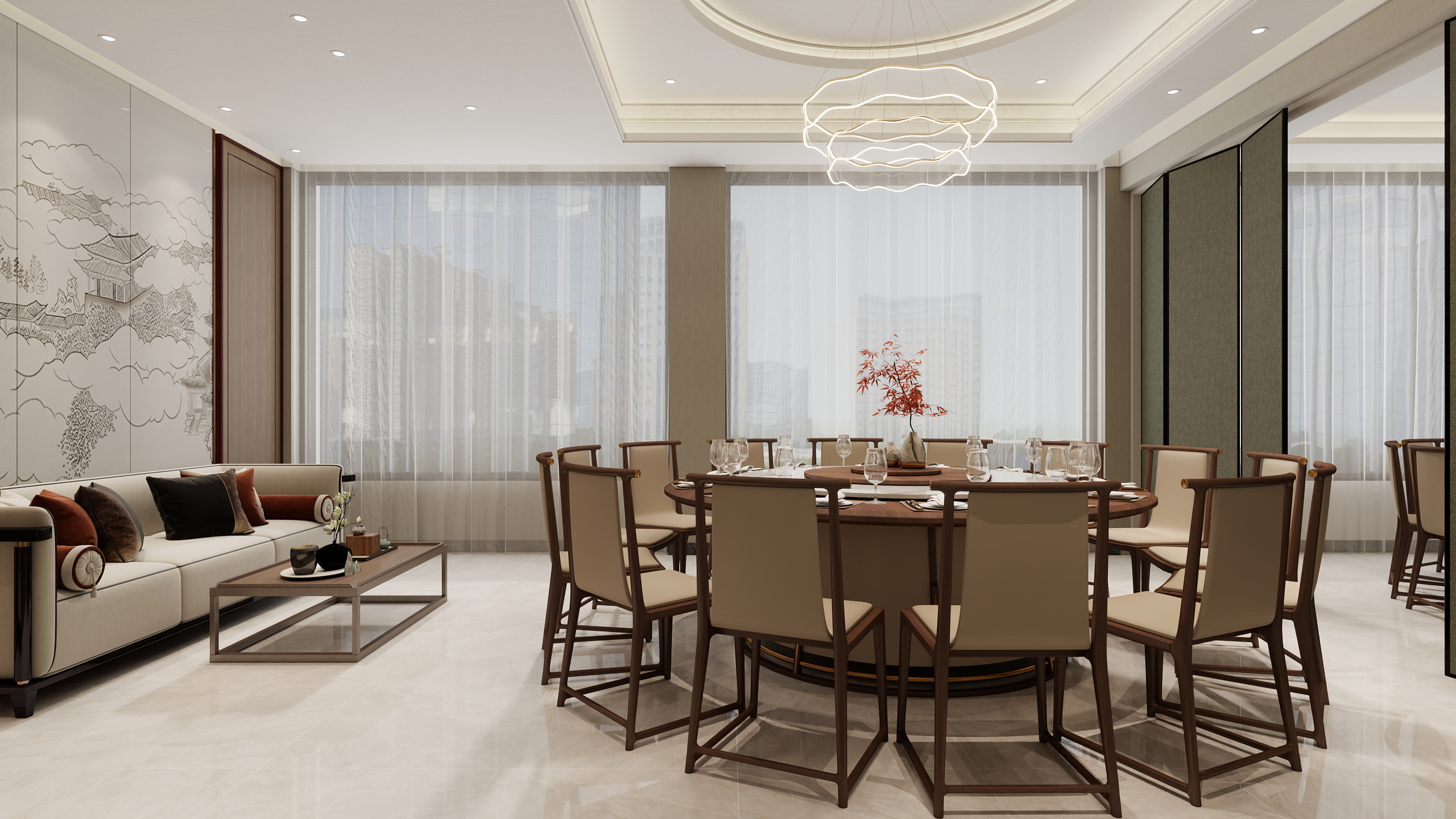 磐石设计I钟永奎-公安局餐厅包间-装修设计方案