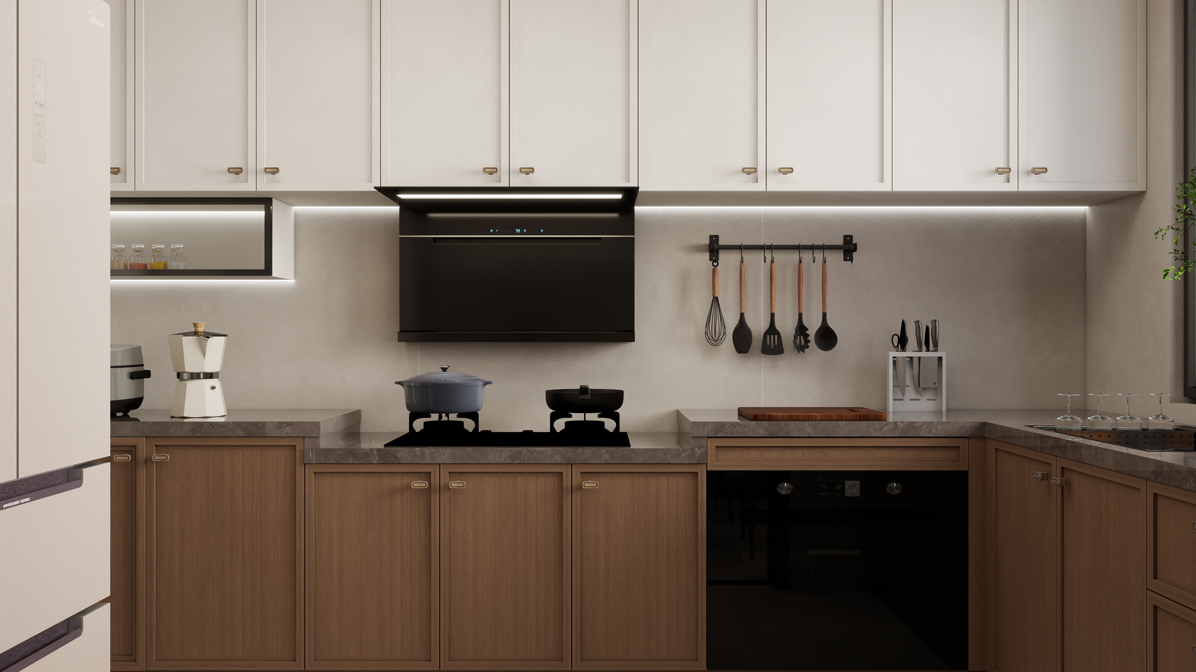 庄育霖-碣海名城135平新中式3室装修效果图