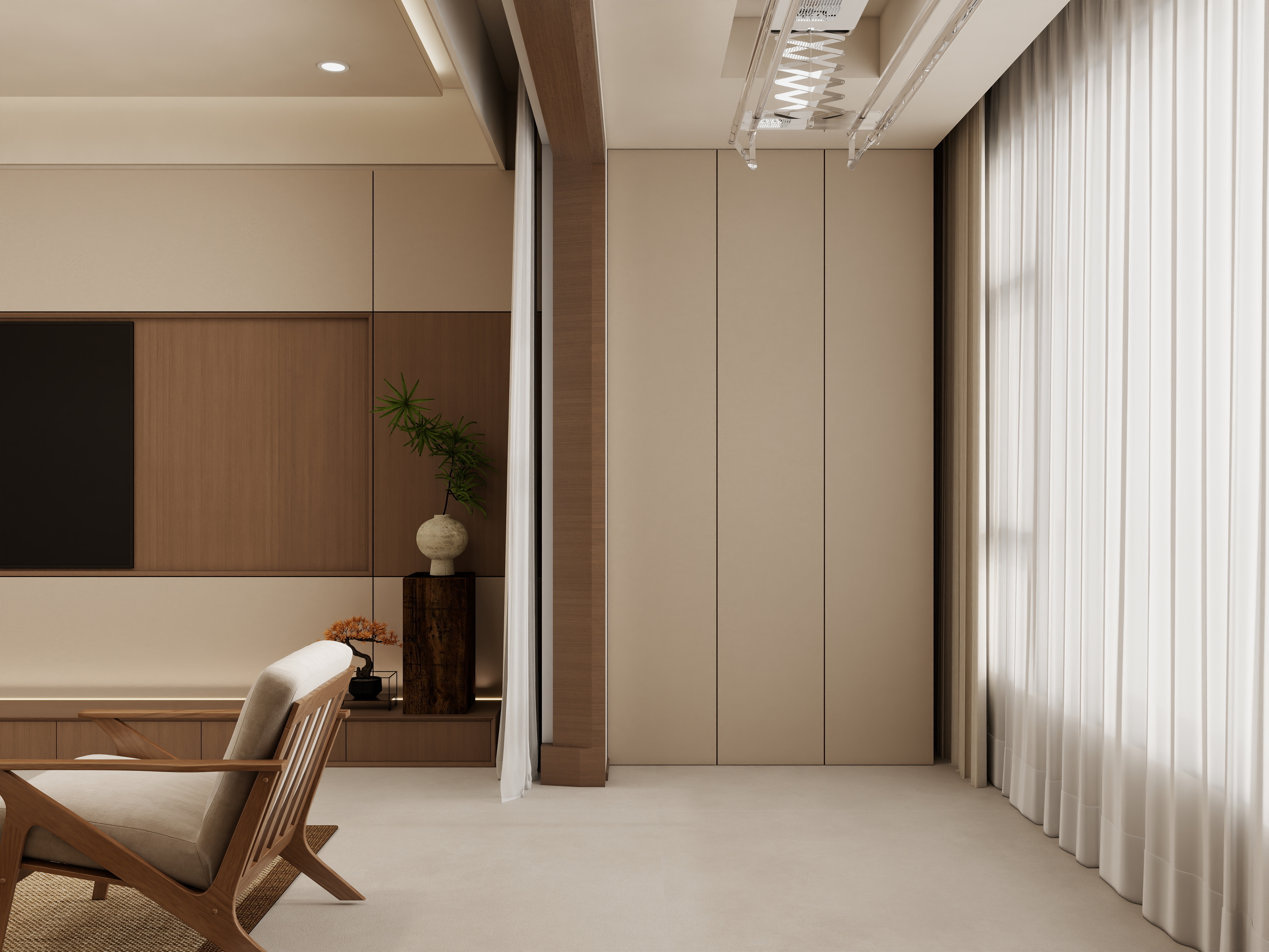 庄育霖-碣海名城135平新中式3室装修效果图