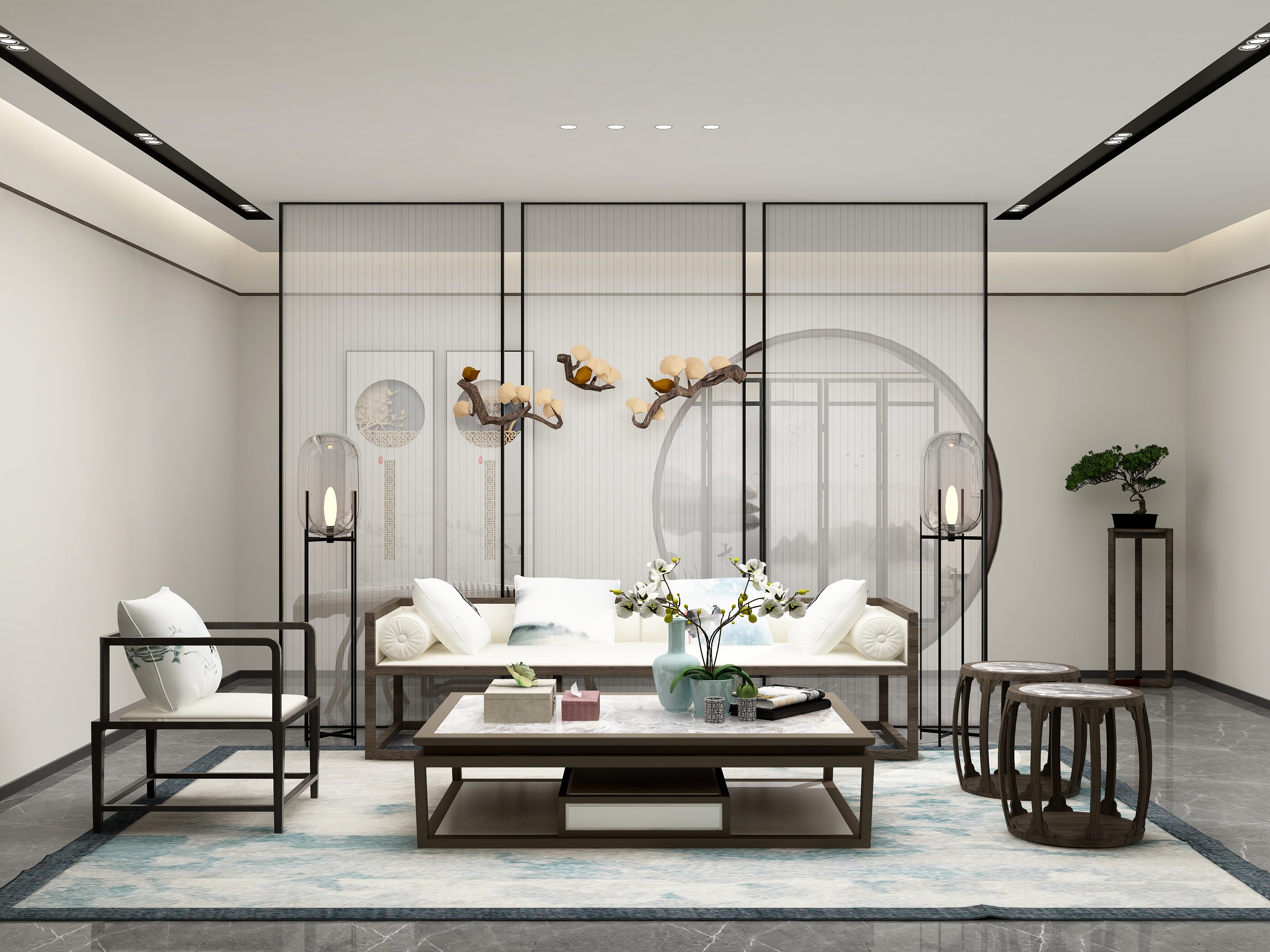 郑钧-曲院风荷中式别院|307平地下层-装修设计方案