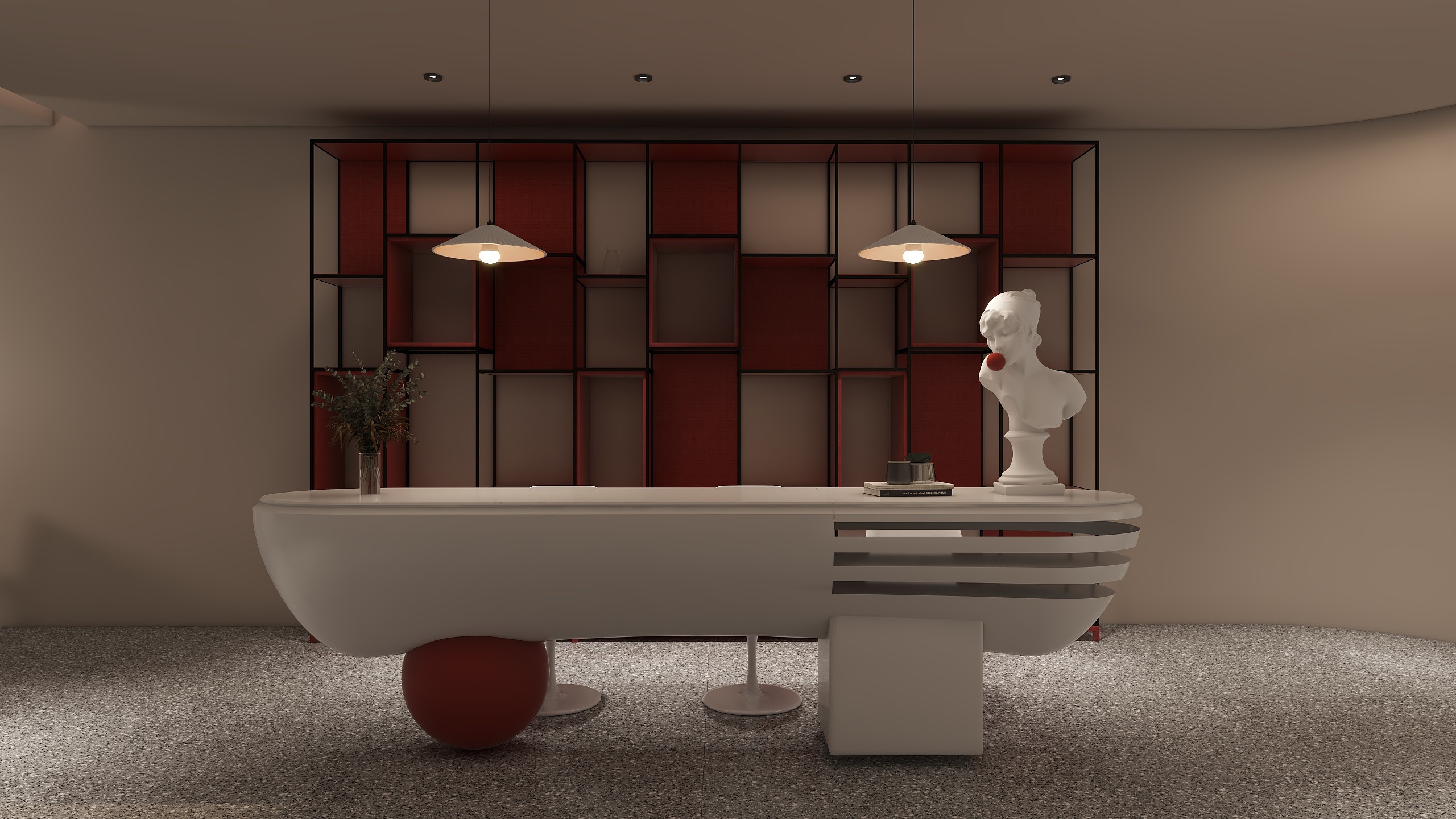 谢旗高-《展厅》现代简约133㎡装修效果图