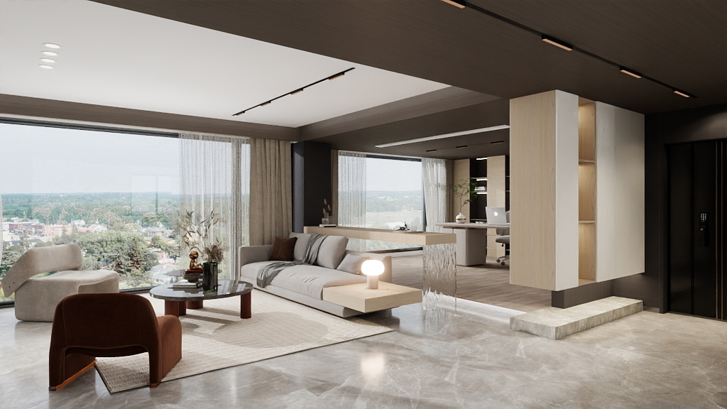 Z.A.J-港风大平层装修效果图