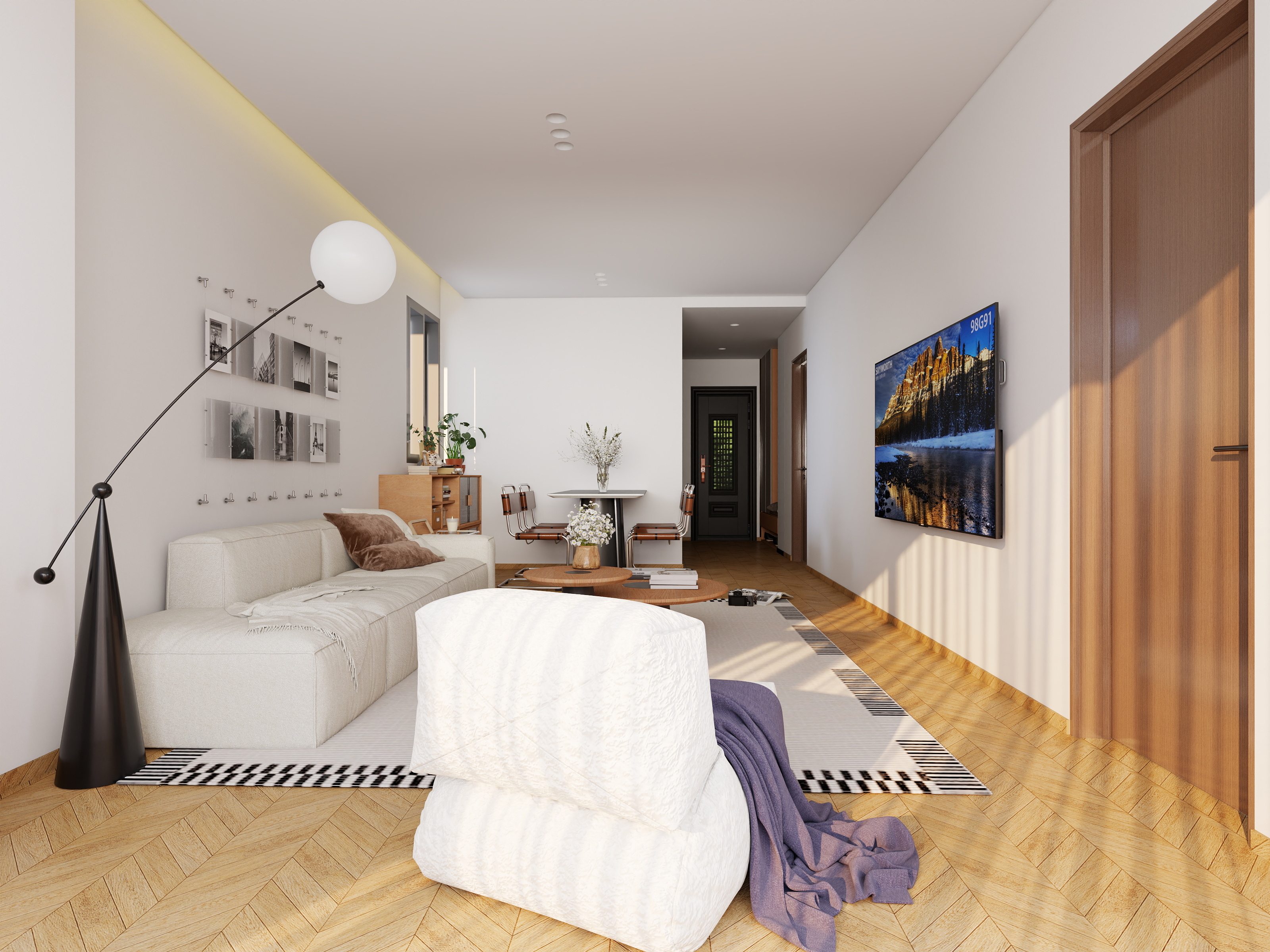 鼠尾草CC-客餐厅-装修设计方案