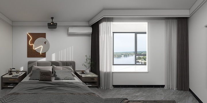 倪霓霓-现代黑白灰-装修设计方案