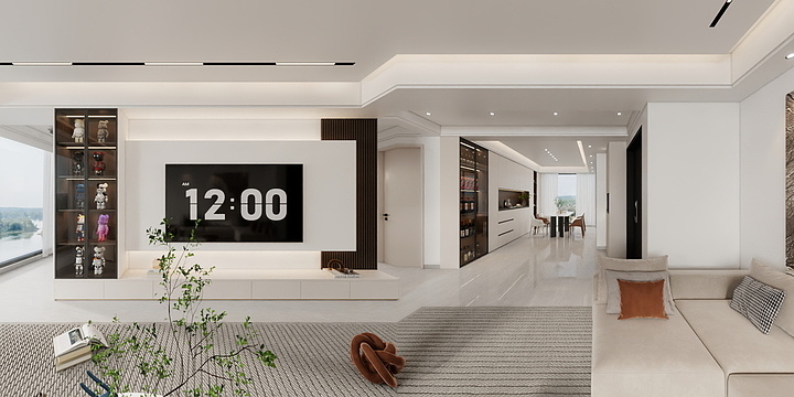 室内装修设计彭工-万昌宸院效果图-装修设计方案