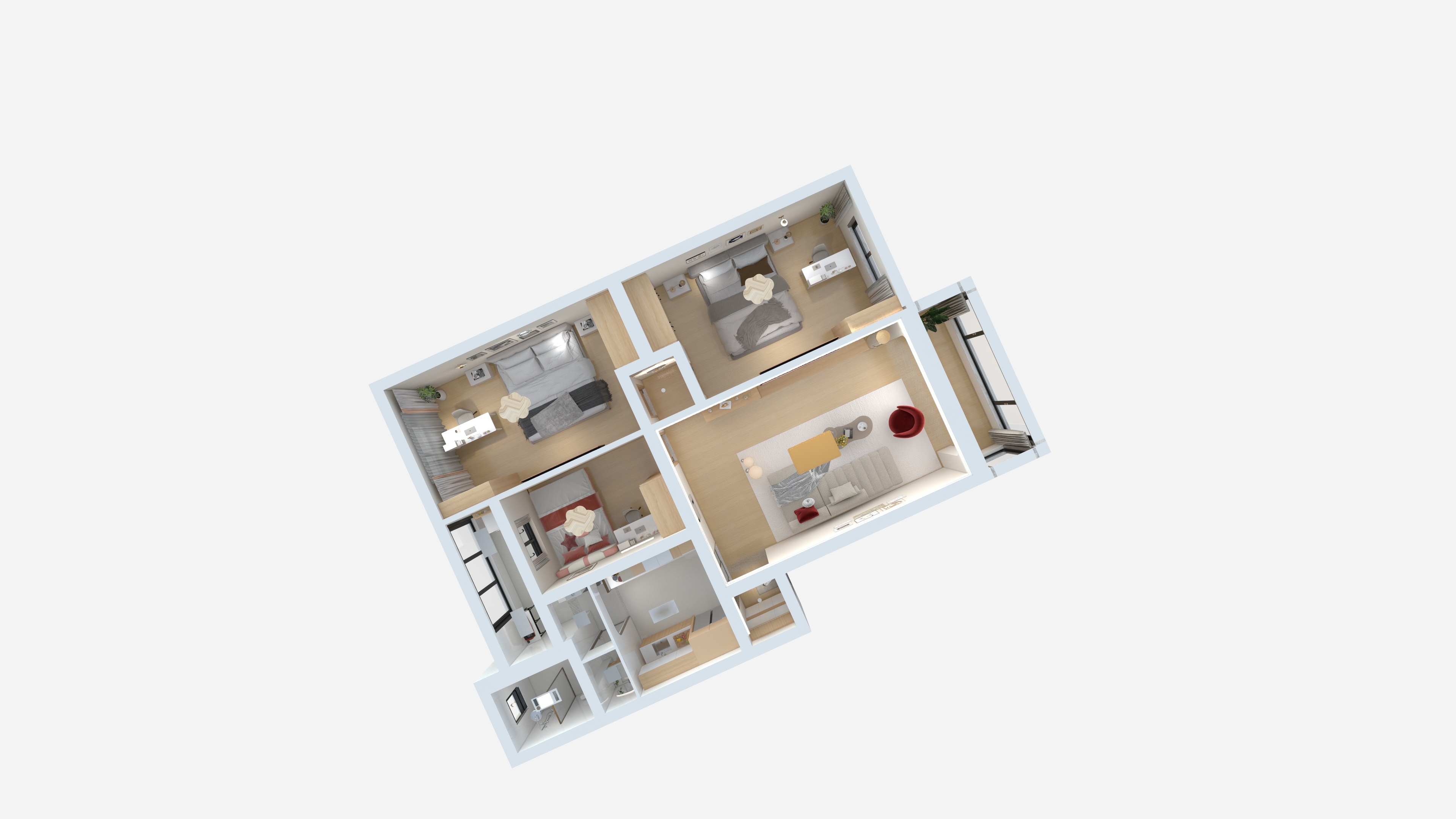 澜渊设计师-重庆医科大学住宅园区现代原木风-装修设计方案