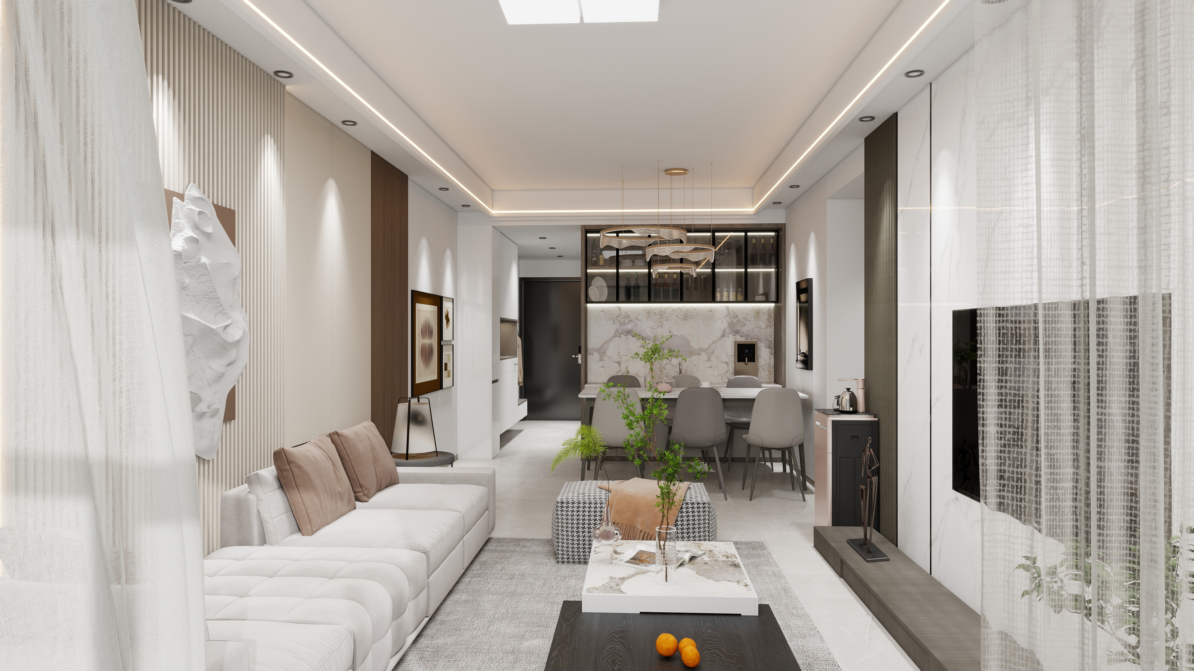 陕西弘奕尚建筑工程有限公司-蓝湖九郡51楼1-804张女士-装修设计方案