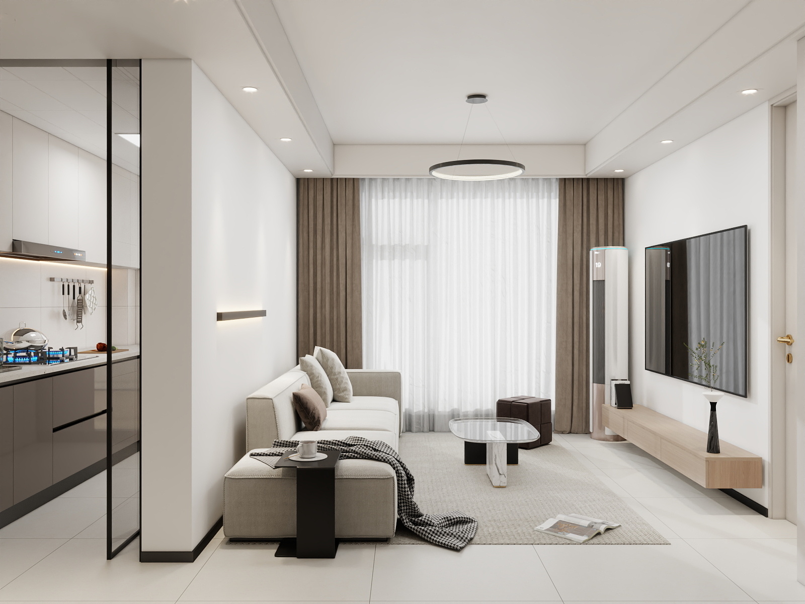 100元设计方案-67m²现代简约风格设计装修效果图