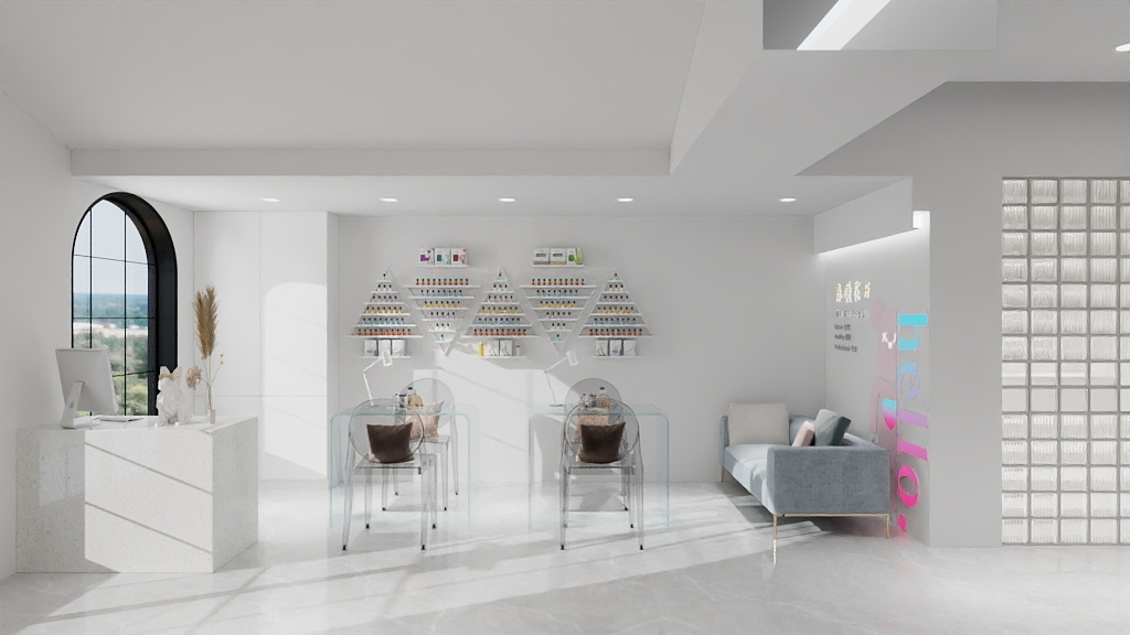 喜曼力Heemanly-蓝钻香缇美容院√-装修设计方案