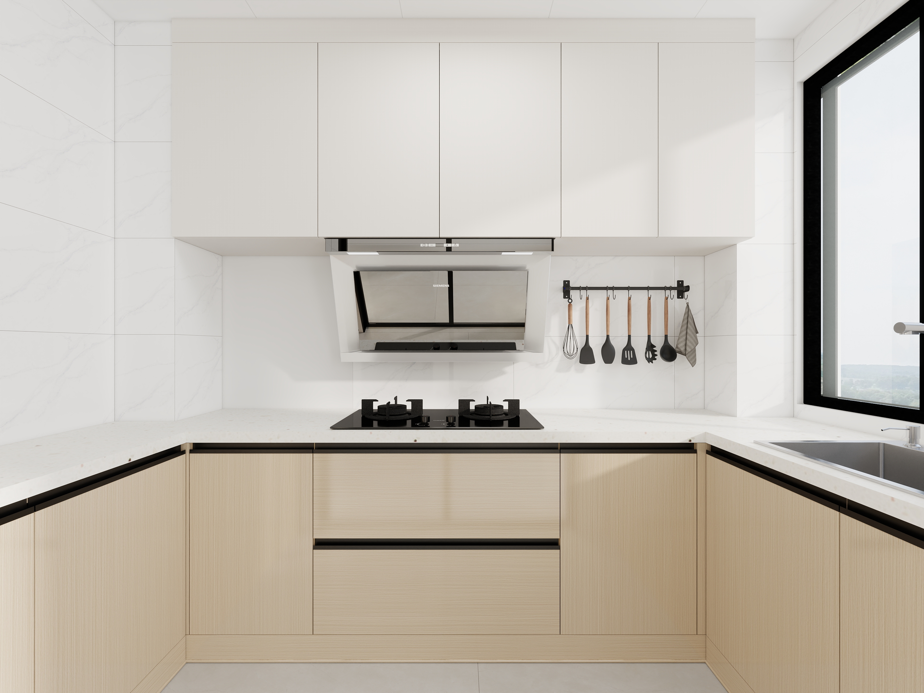 李青越-108平方现代简约三居室样板间装修效果图