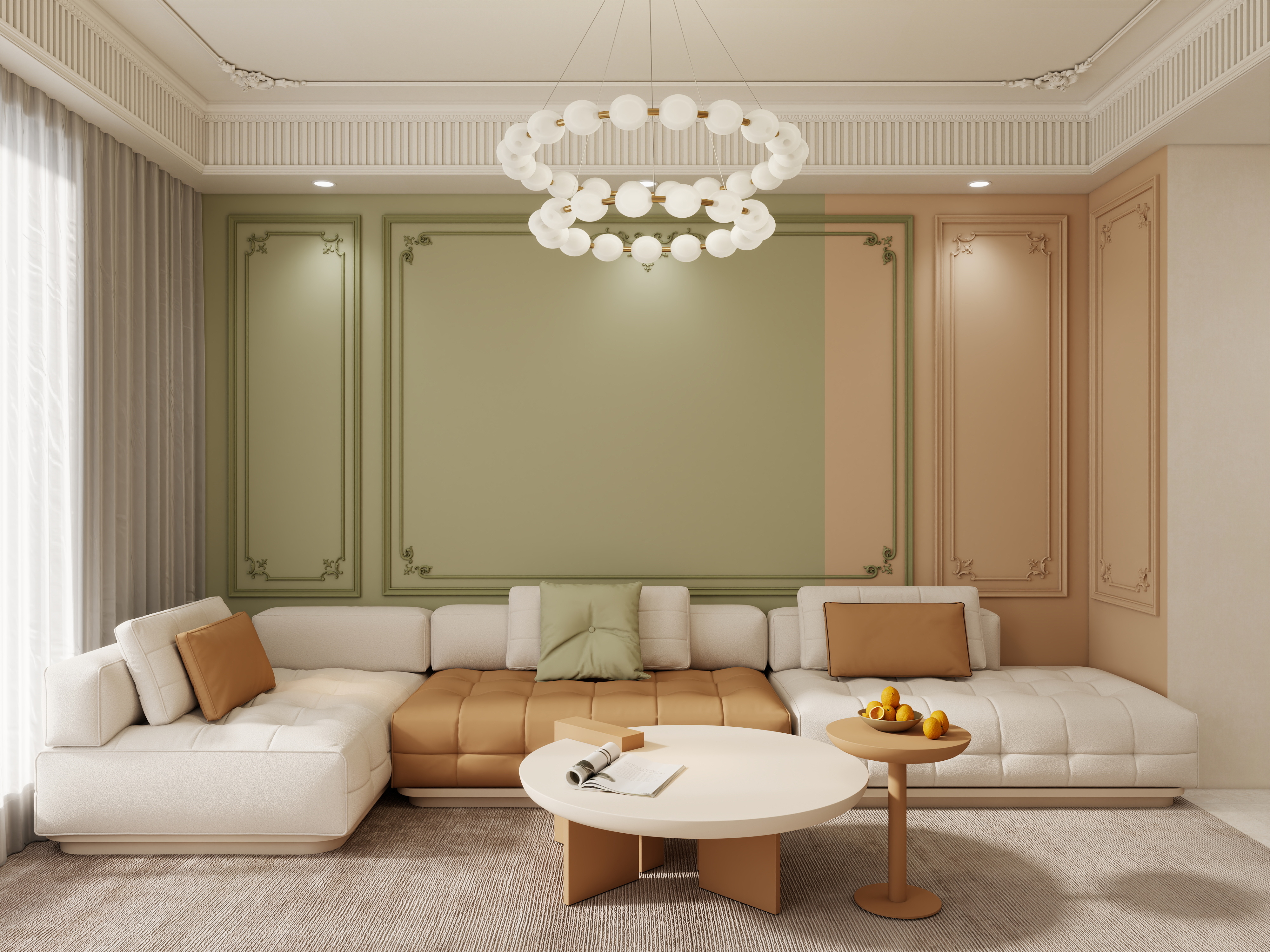 壹诺设计工作室-法式奶油装修效果图