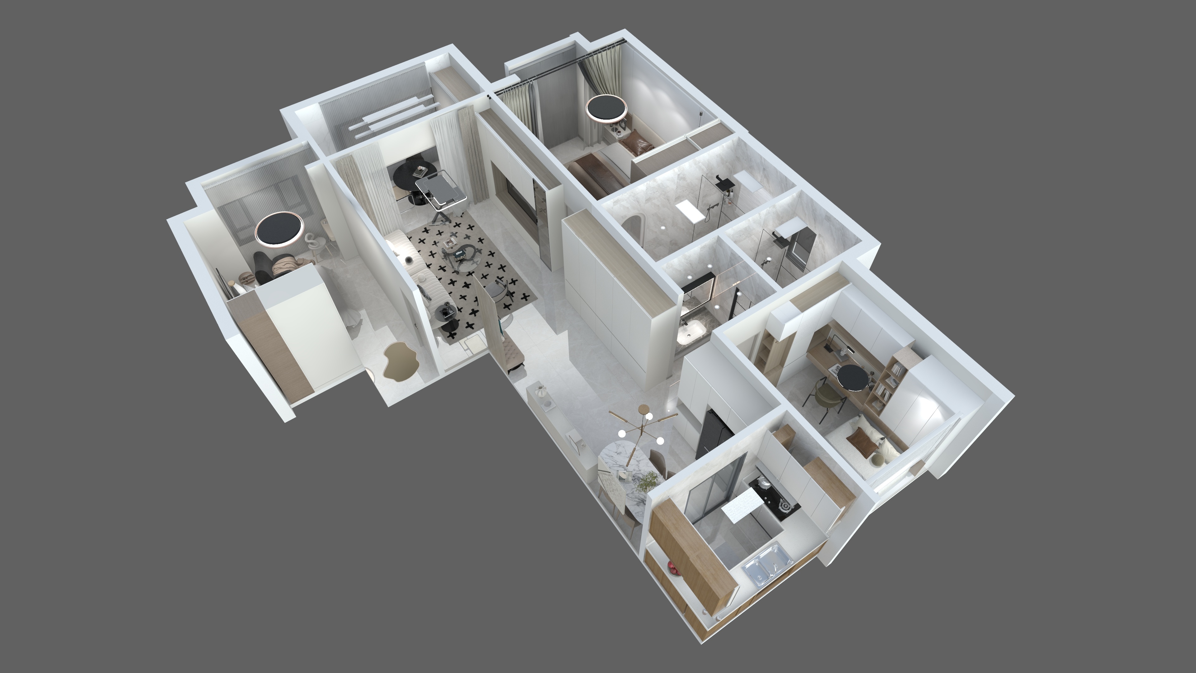 陕西弘奕尚建筑工程有限公司-上品湾孙女士-装修设计方案