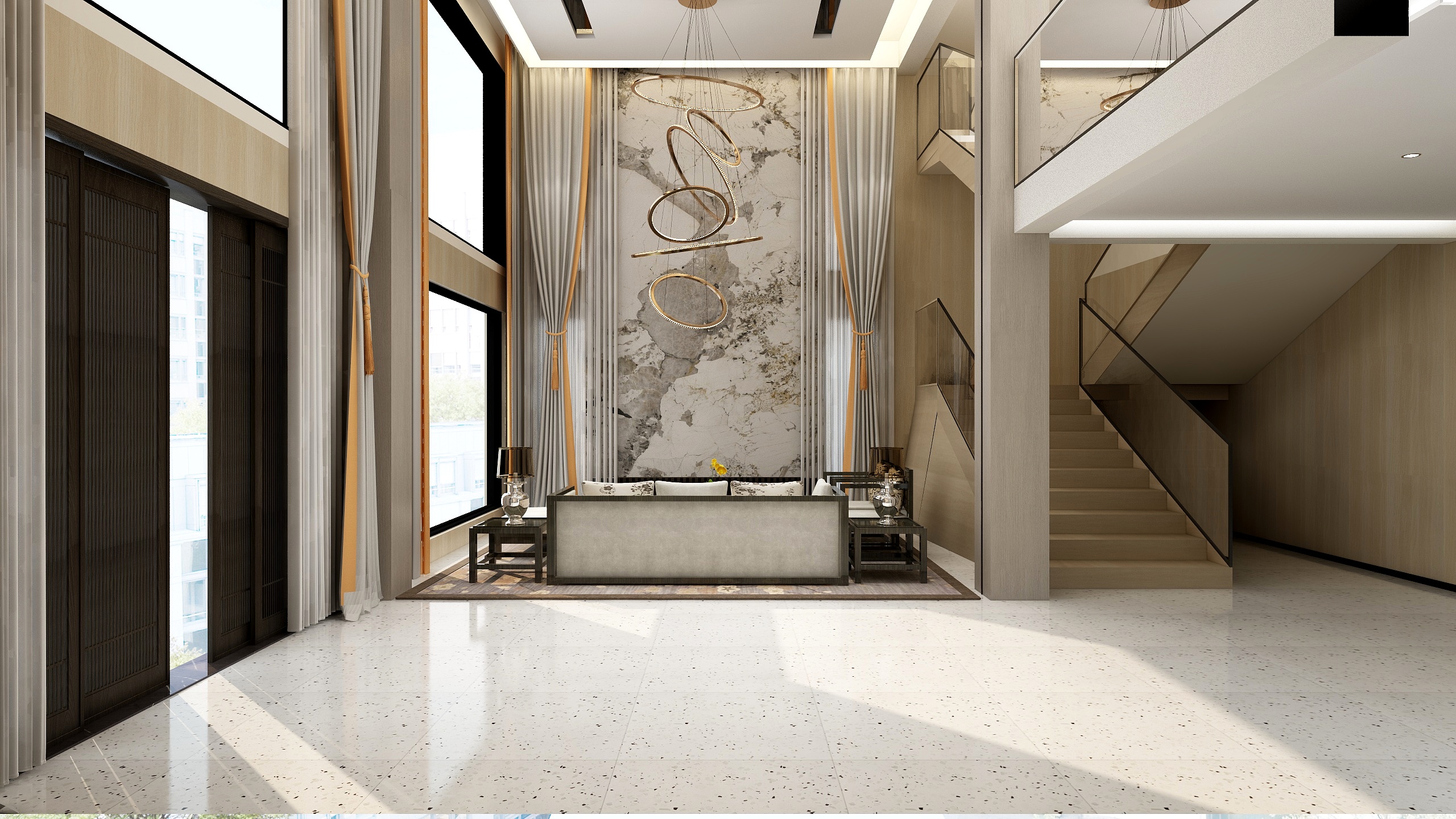 设计师-高高-别墅客厅效果-副本-装修设计方案