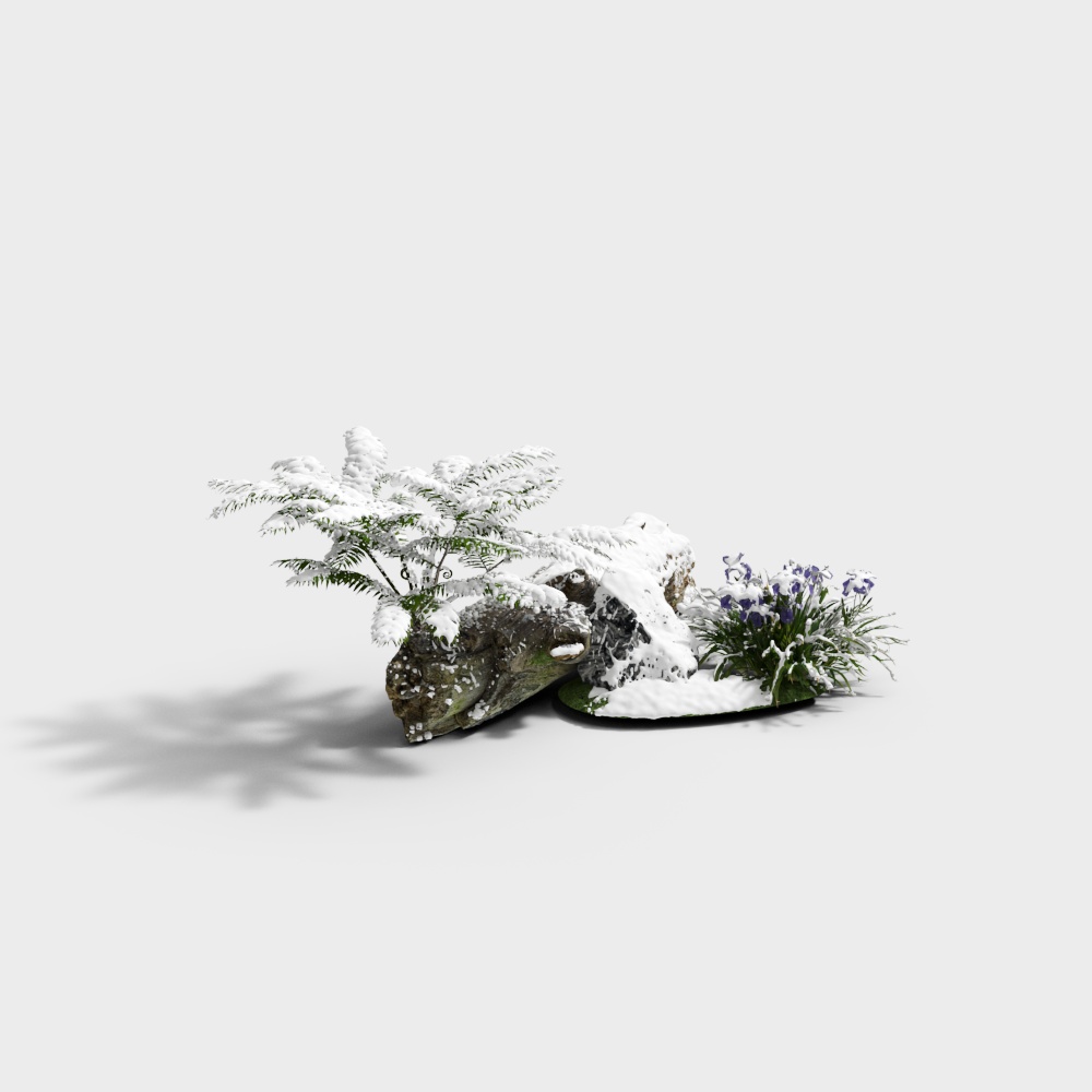 雪景枯树3D模型