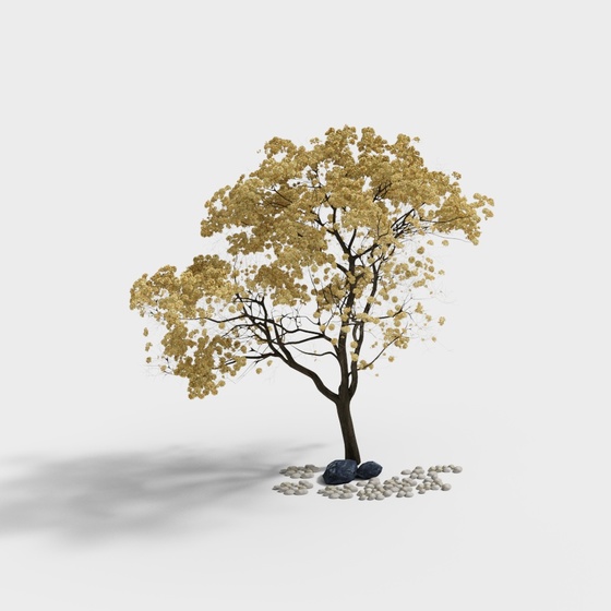 Big Tree 3D Model in Beige