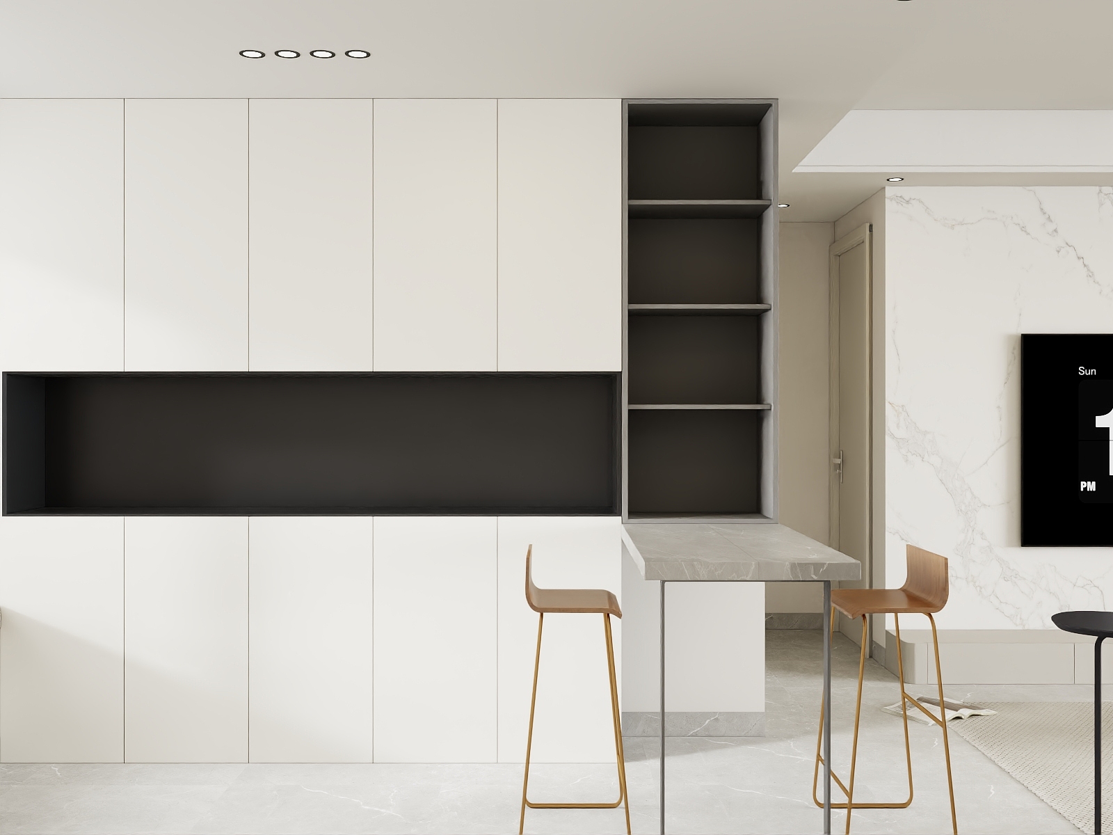 李青越-138方现代风格四居室样板间装修效果图