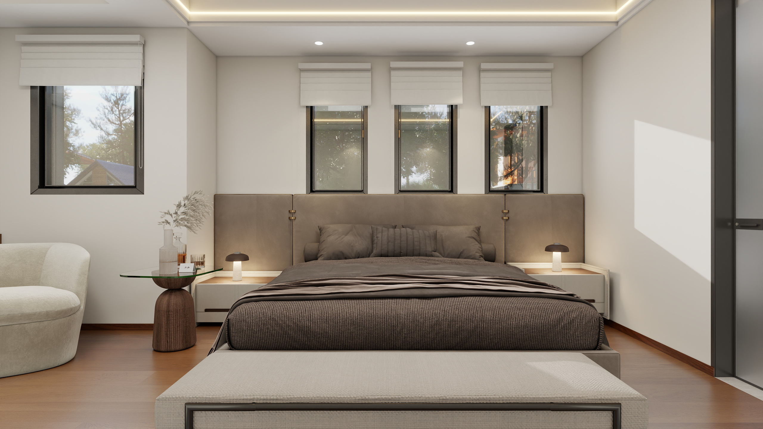 李青越-3层工装新中式足疗养生馆样板间装修效果图