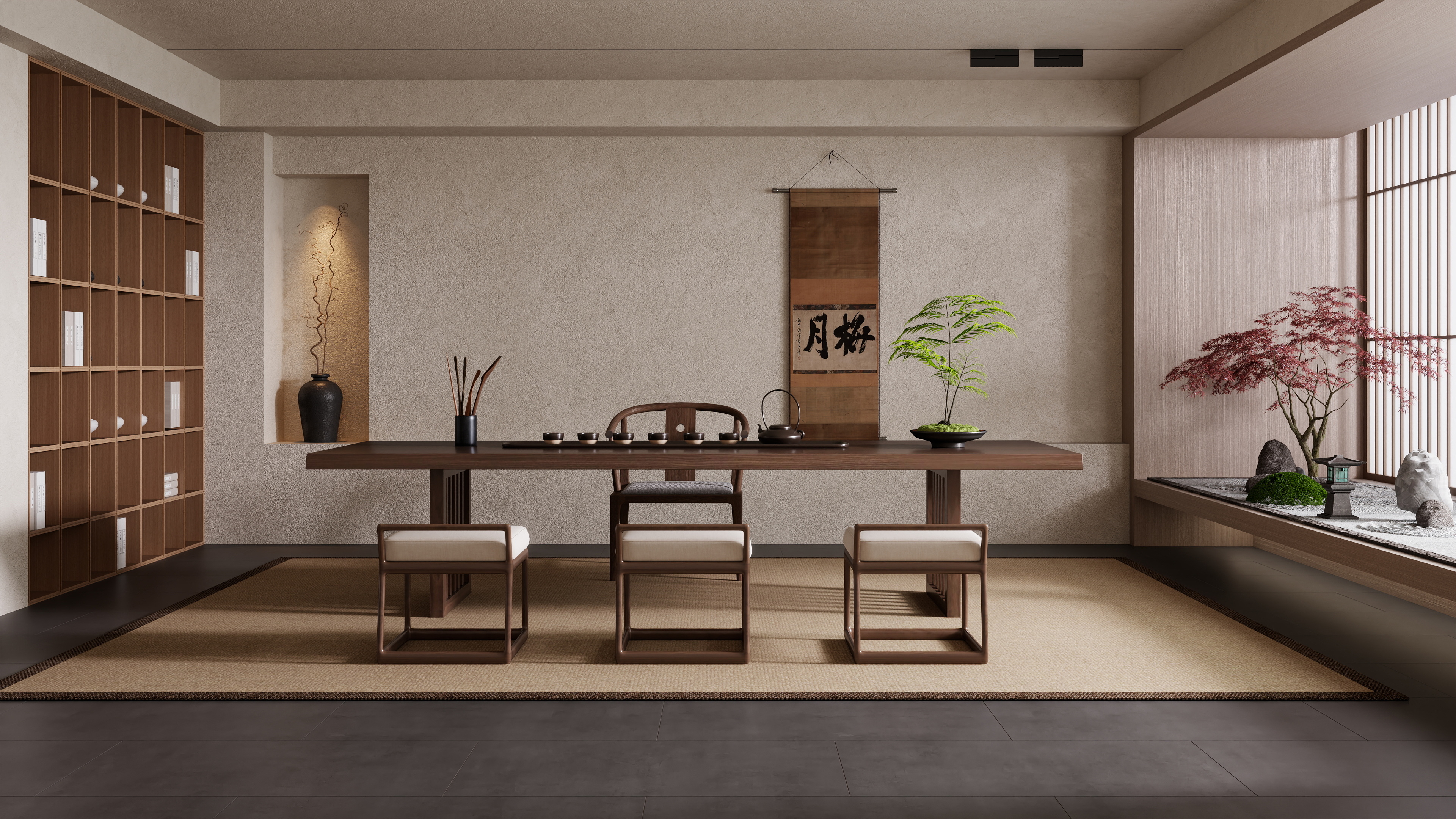 万严设计师-宋式风格茶室001-装修设计方案