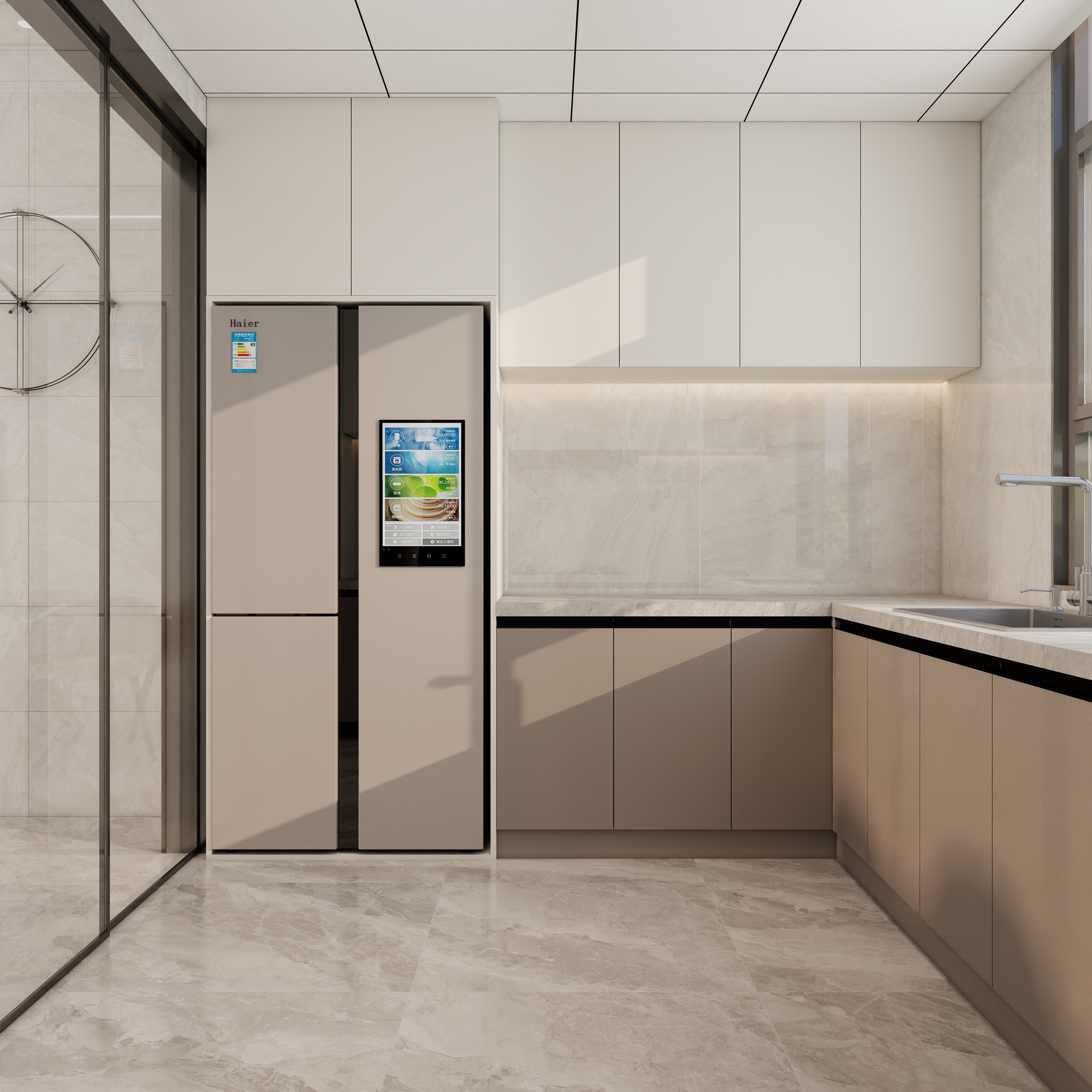 李青越-236方现代风格复式样板间装修效果图