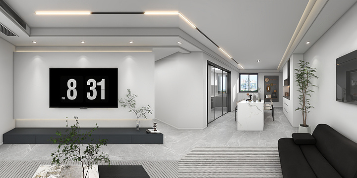 汇伟设计-黑白灰27#1204-装修设计方案