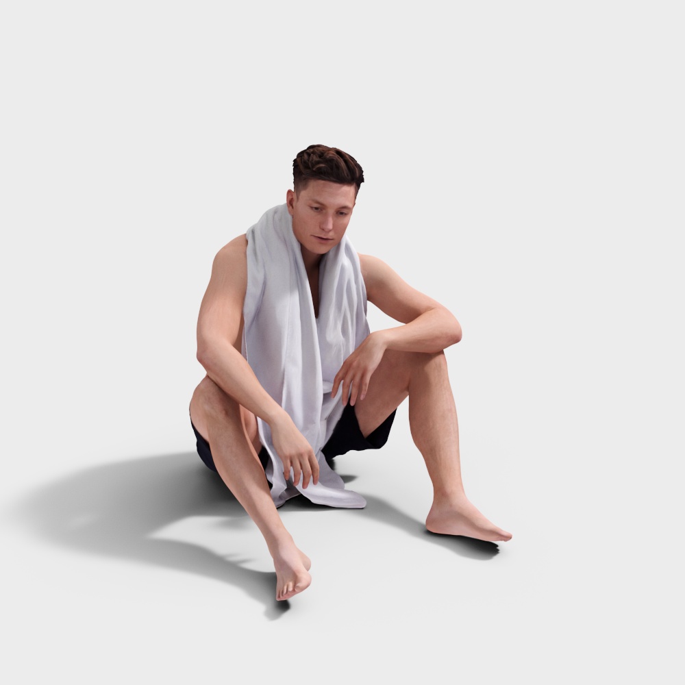 穿浴袍的男性