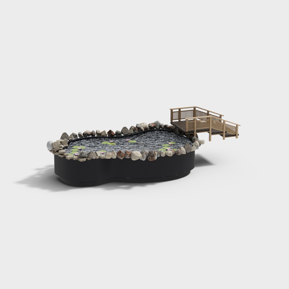水池景观3D模型