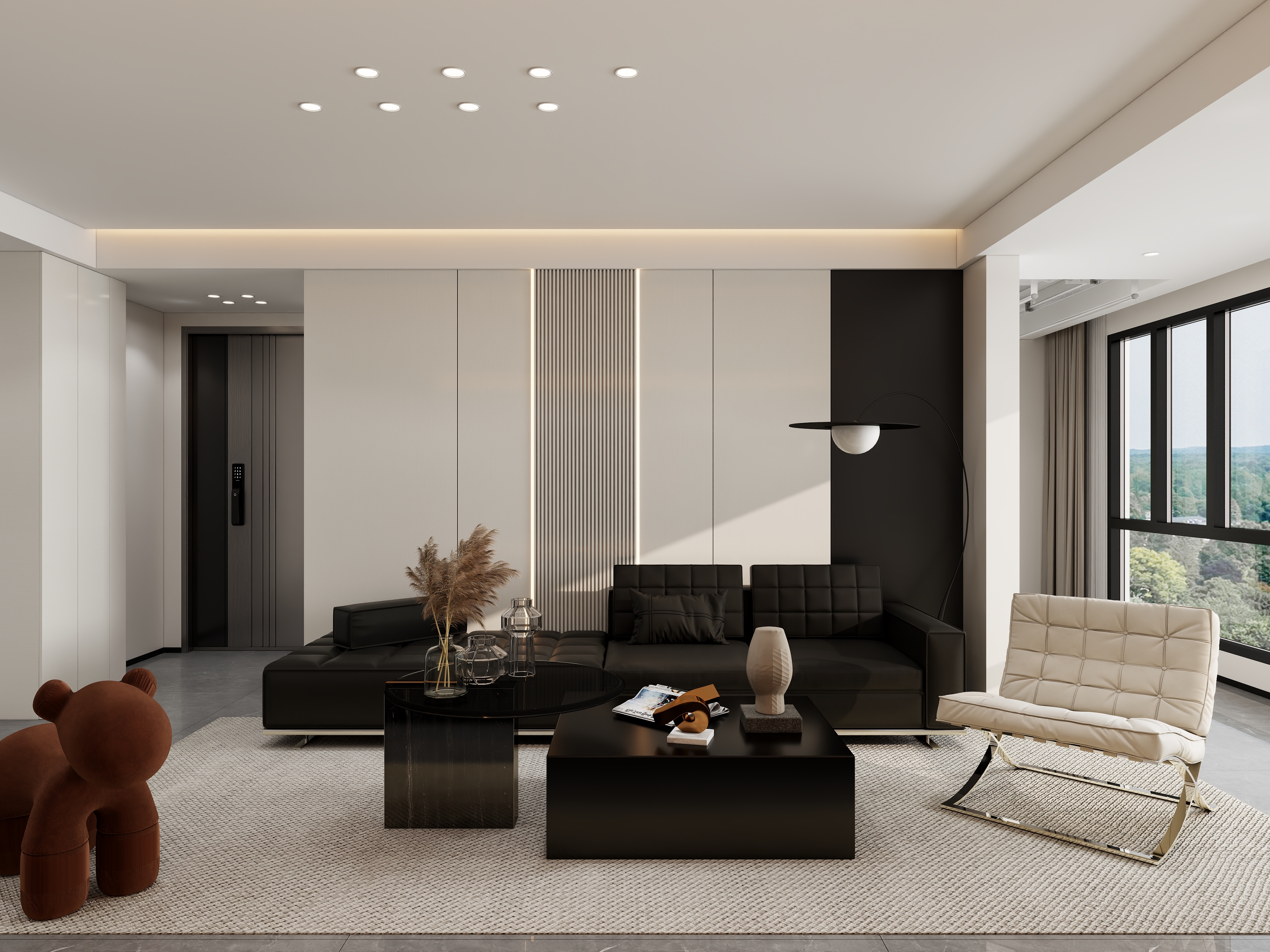 100元设计方案-131m²现代简约风格设计装修效果图