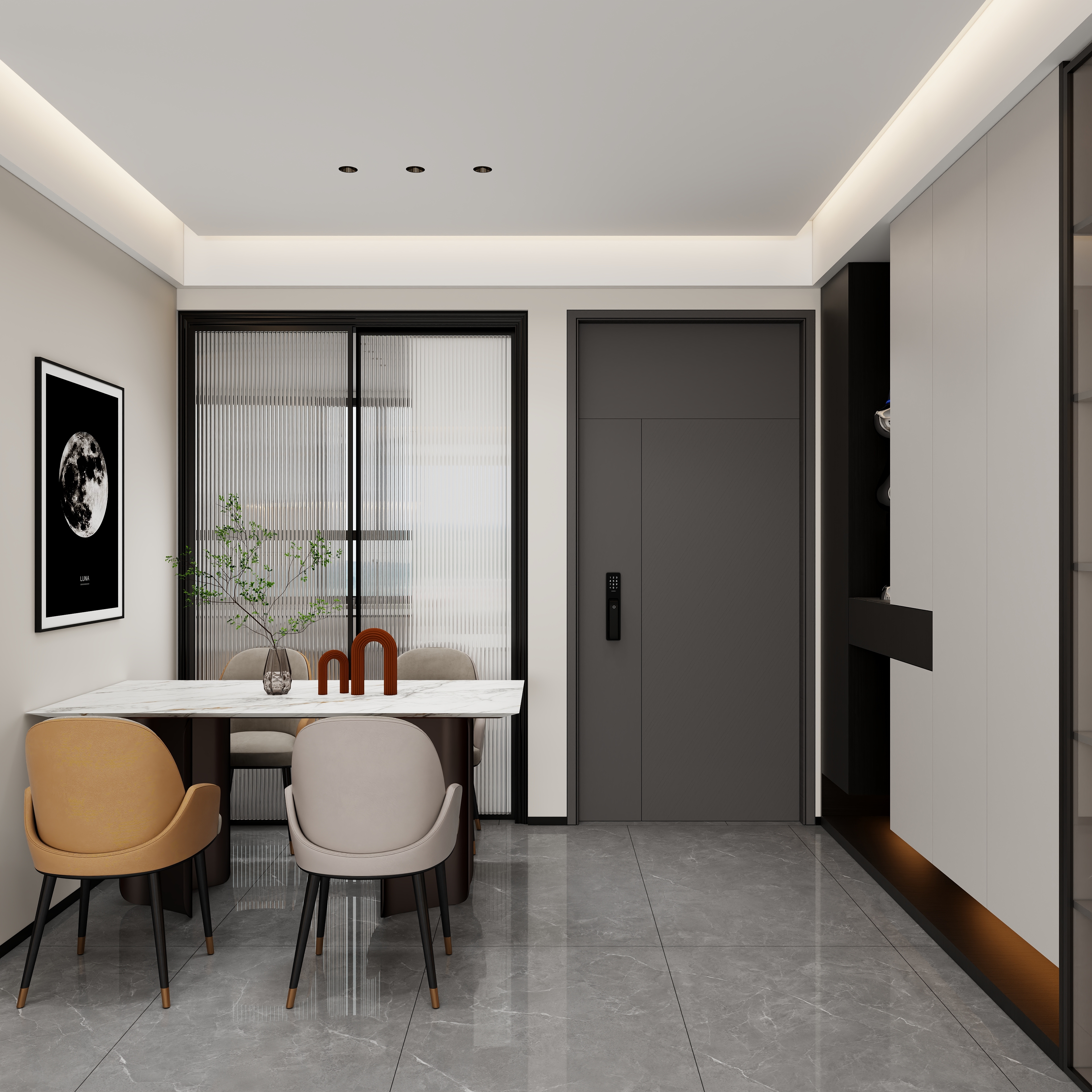 100元设计方案-128m²意式风格设计装修效果图