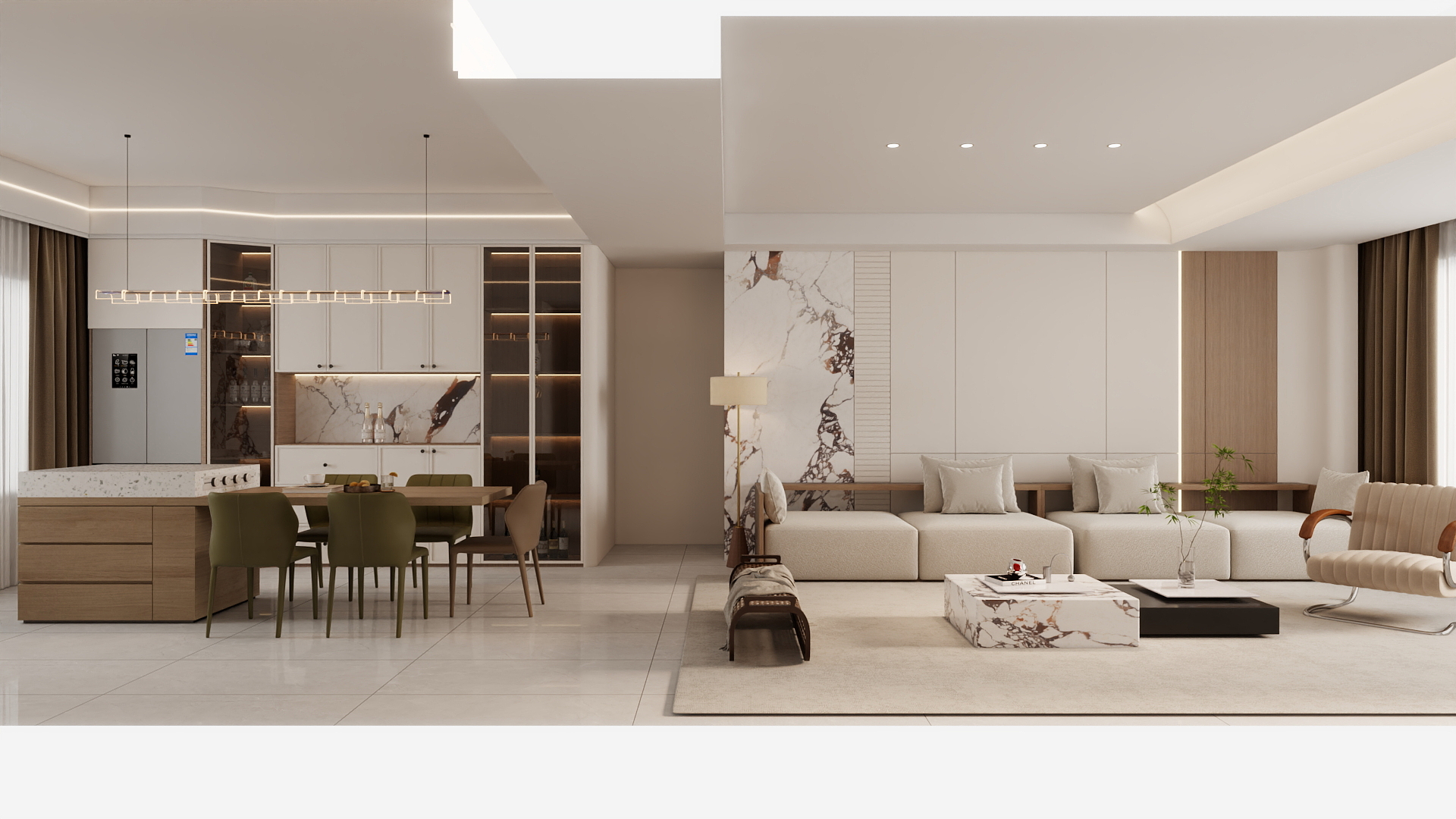 沃科设计-现代简约客餐厅 -装修设计方案