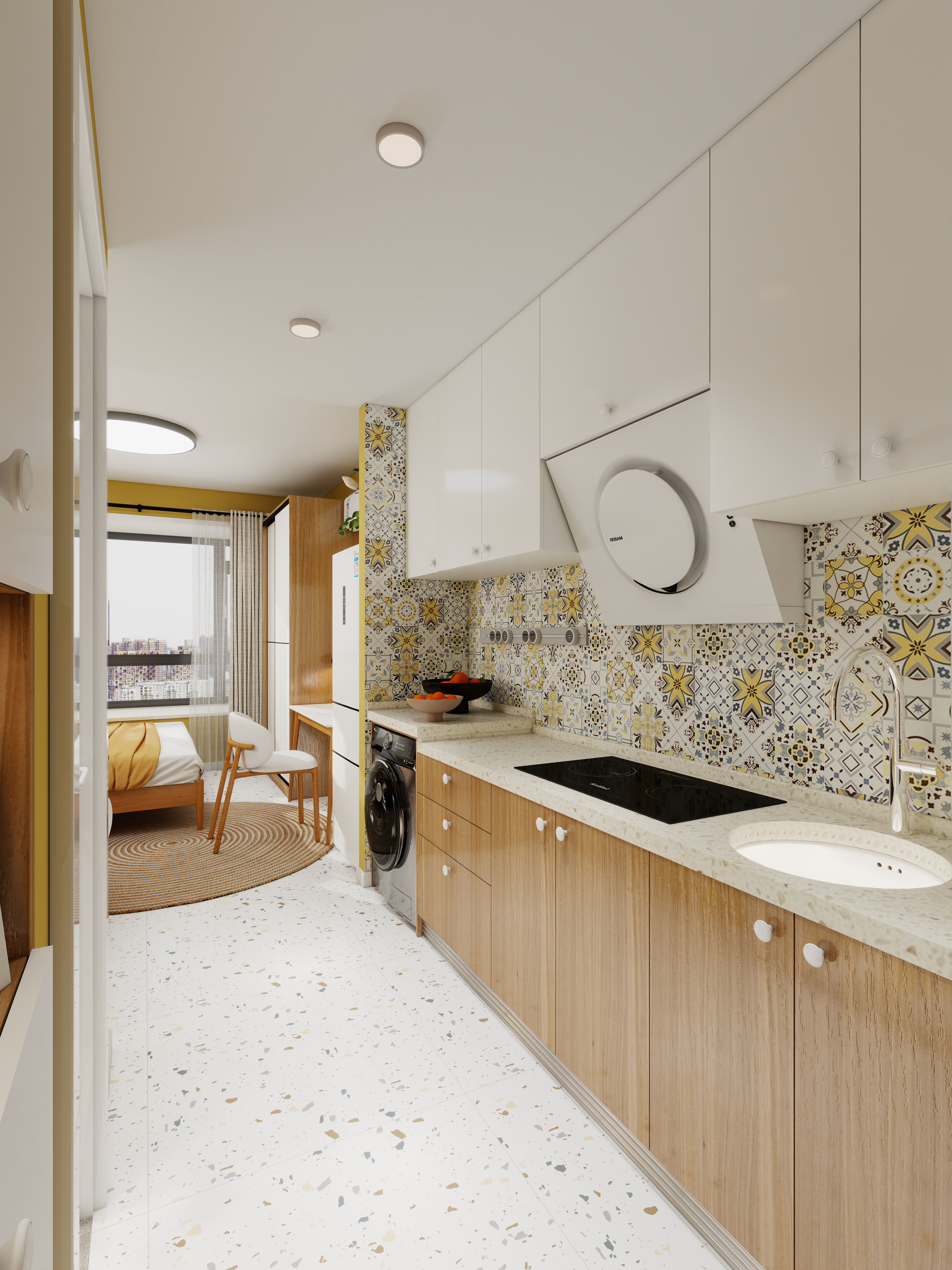 陈晓琛-暖暖秋日~公寓1厨1卫-装修设计方案