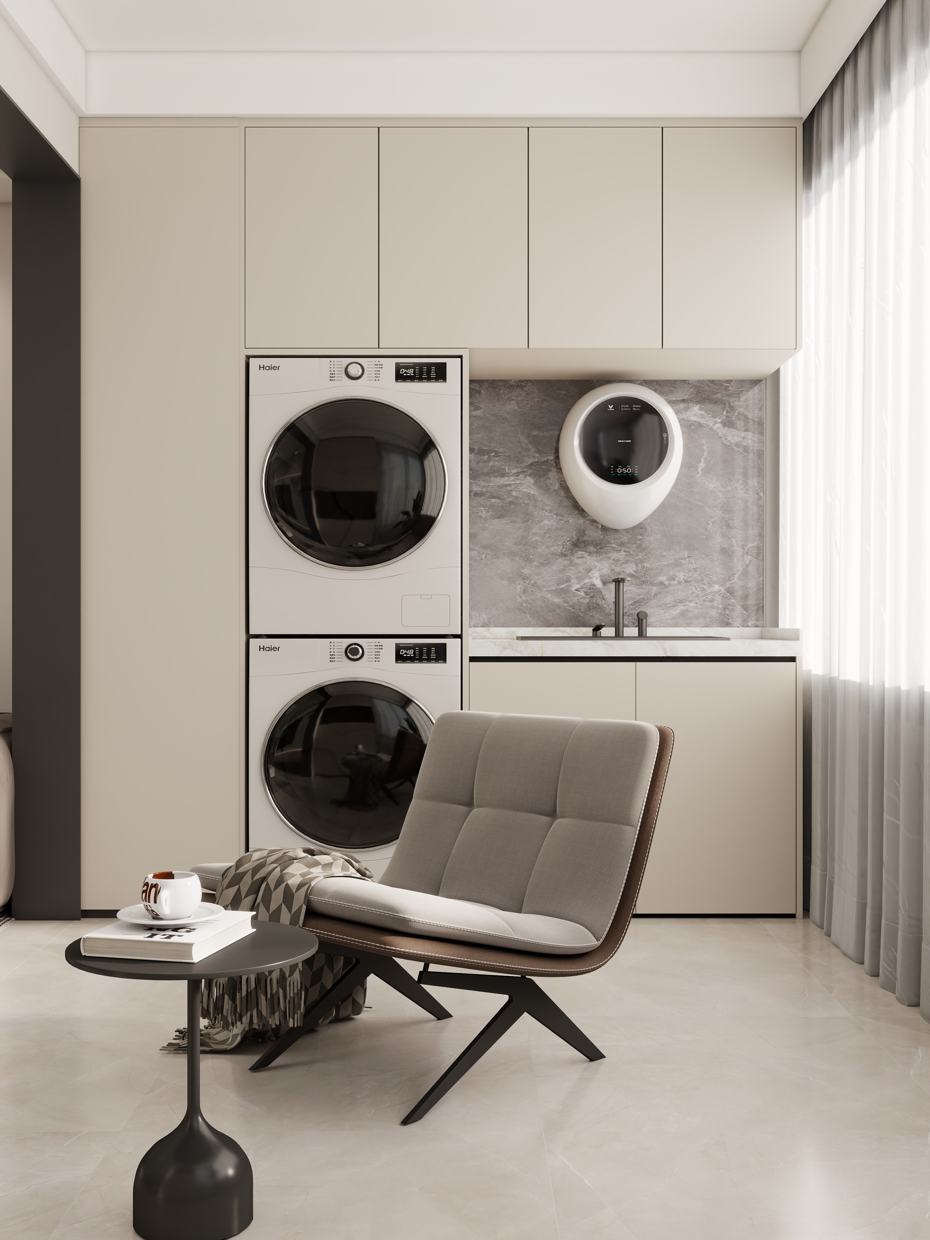 壹诺设计工作室-107㎡3室-现代简约 装修效果图