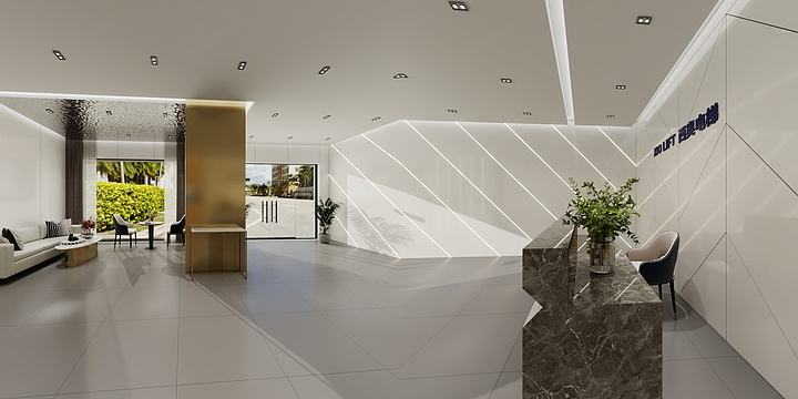 筱草AUAk-安庆西奥电梯一楼展厅-装修设计方案