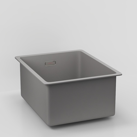 Sleek Franke Sirius SID 110-34 Sink 3D Model in Gray Stone
