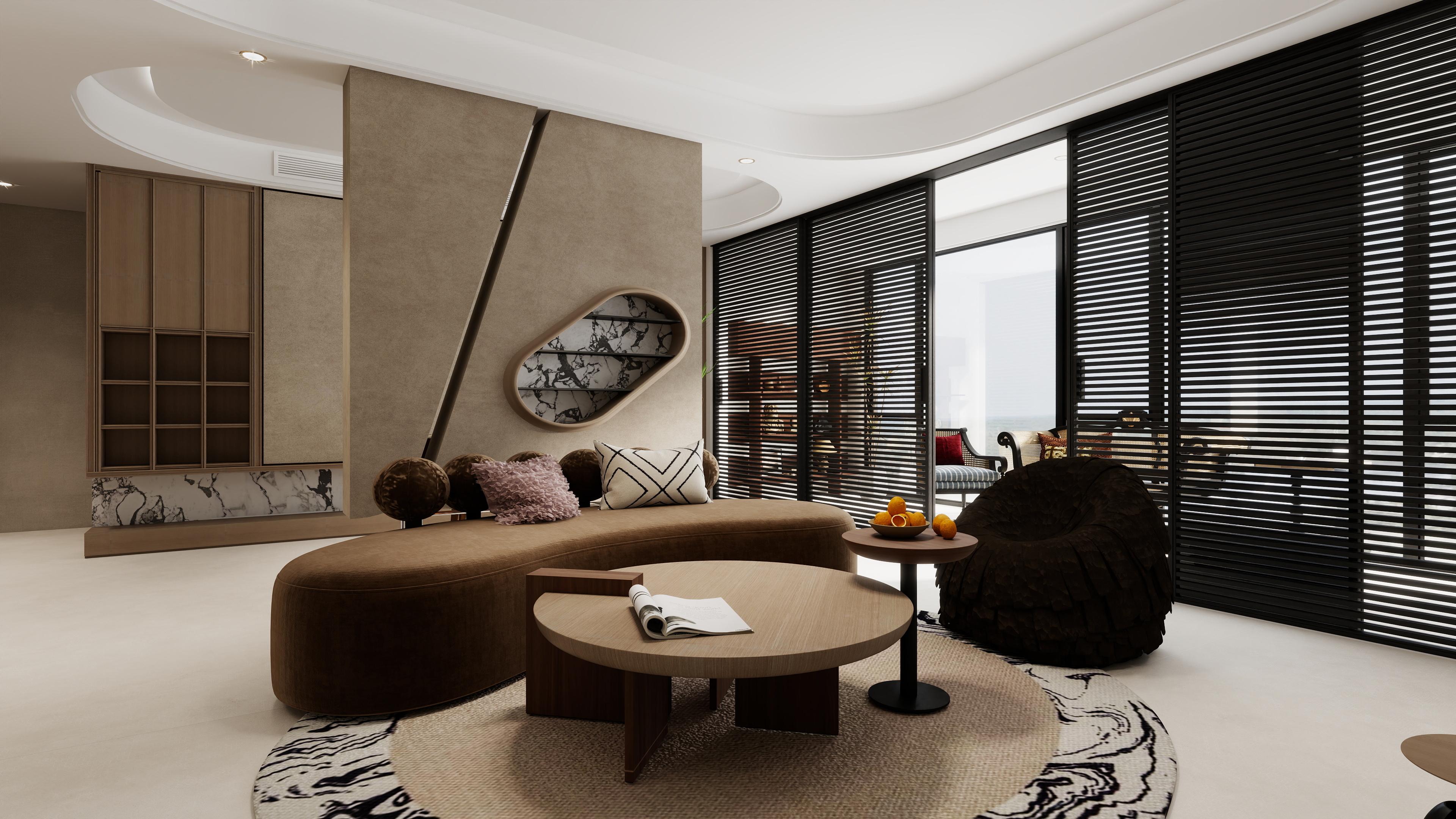 大金空调官方-奶油梦境：170平米流动空间，静谧时光与智能生活的艺术交响装修效果图