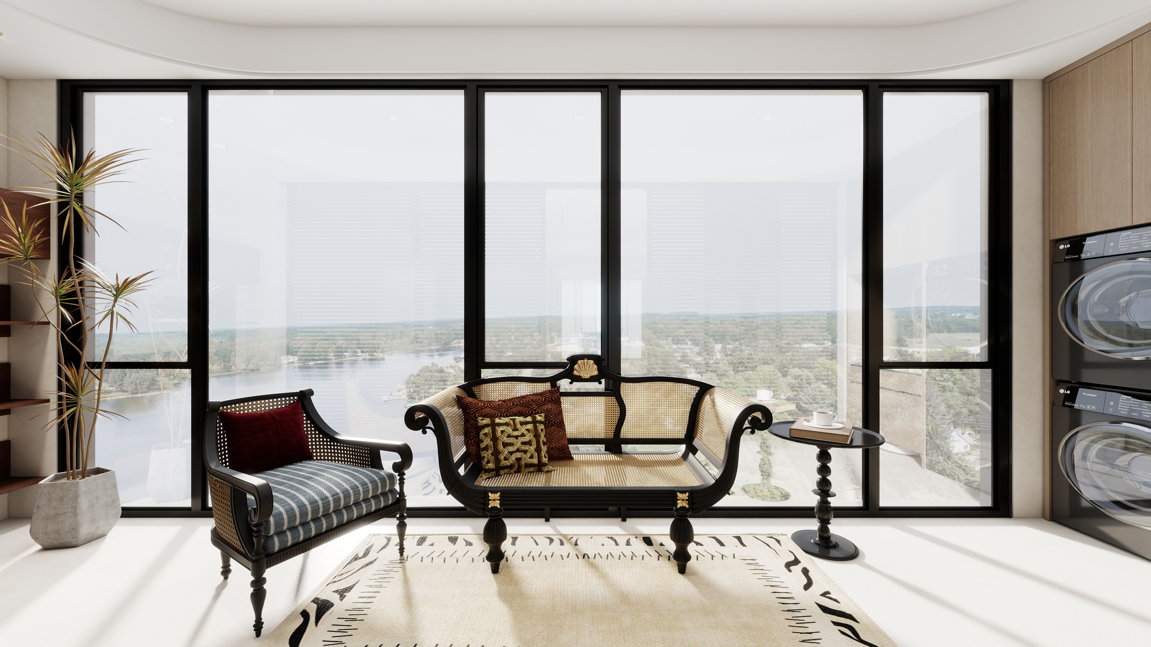 大金空调官方-奶油梦境：170平米流动空间，静谧时光与智能生活的艺术交响装修效果图