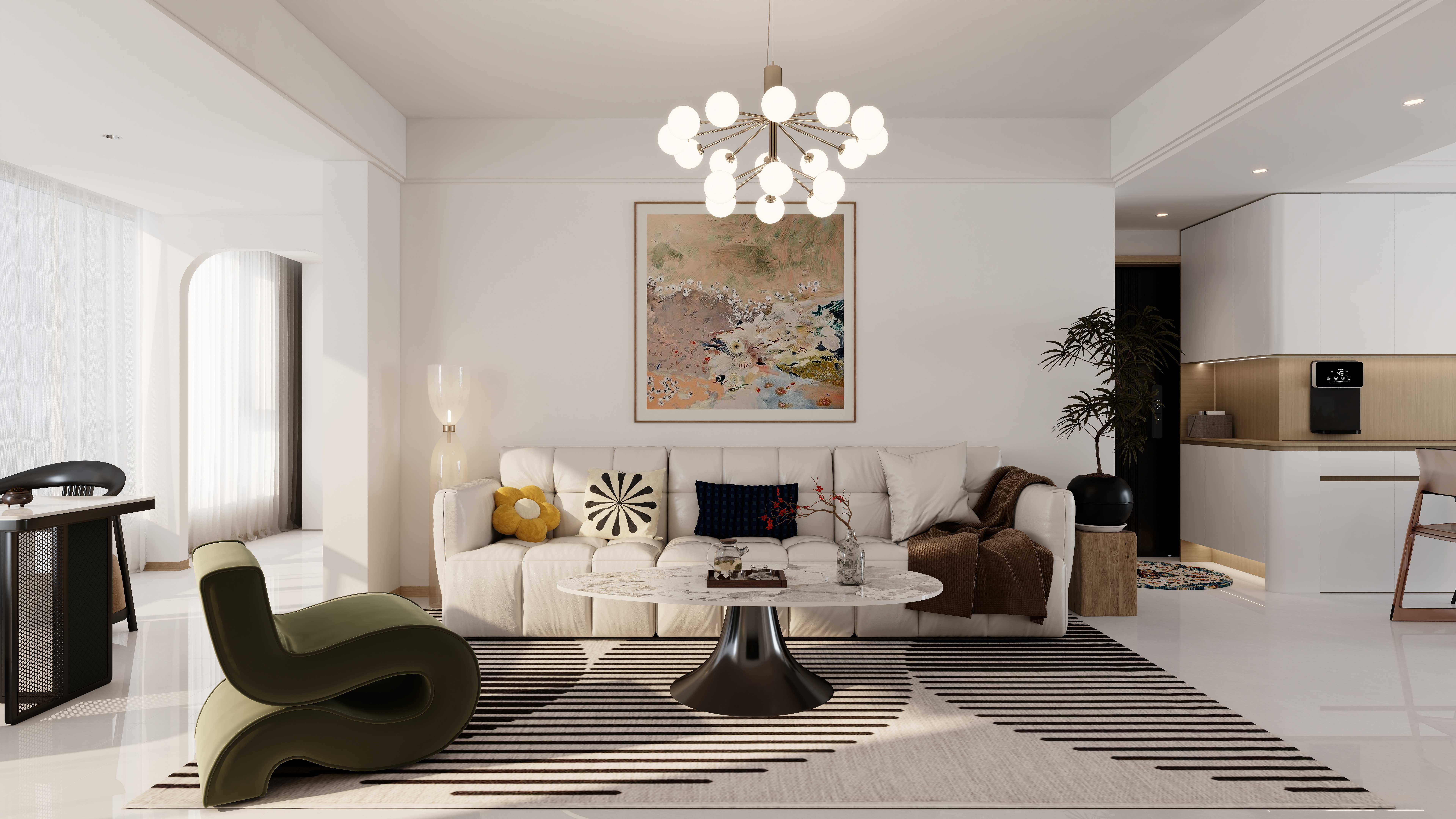 HT王江伟-小区房123㎡4室装修效果图