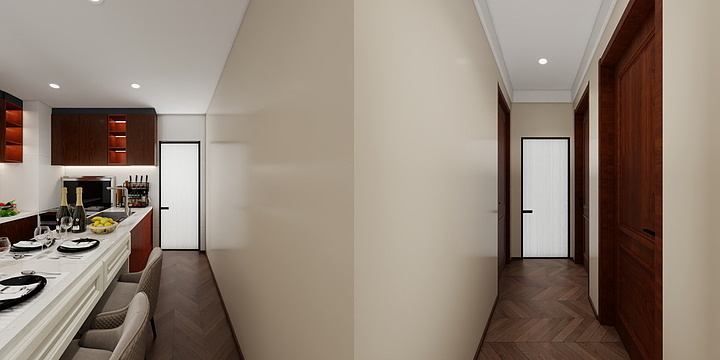 室内设计丨陈先森-花果园小三房开放式厨房-装修设计方案