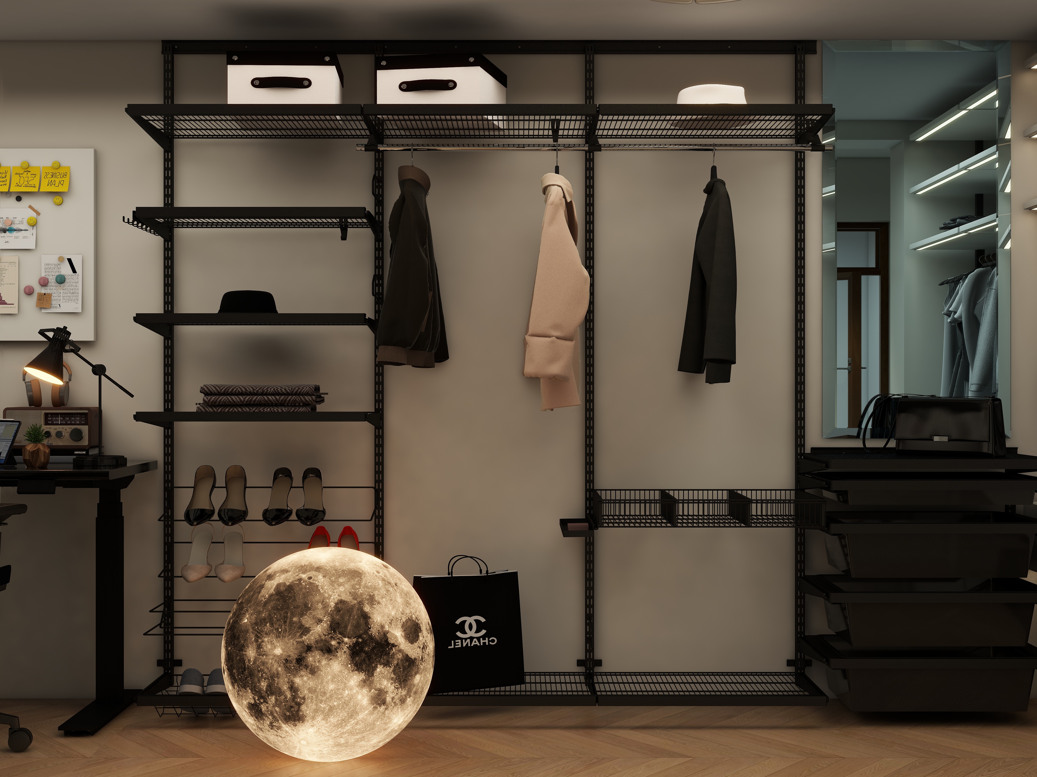 设计师珂源-香阅四季美式42㎡4室装修效果图