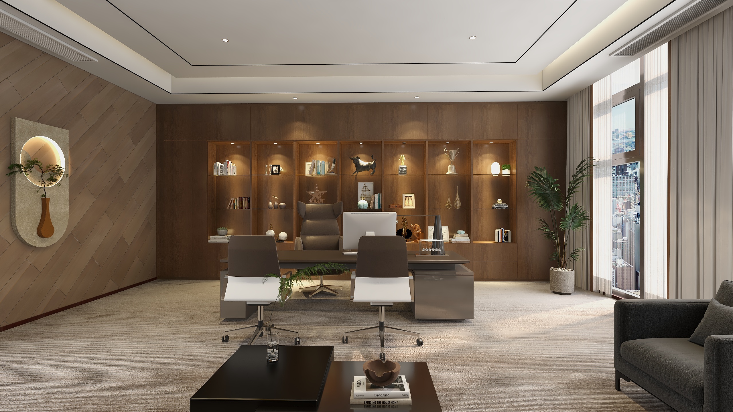 汗青风-总裁办公室-装修设计方案