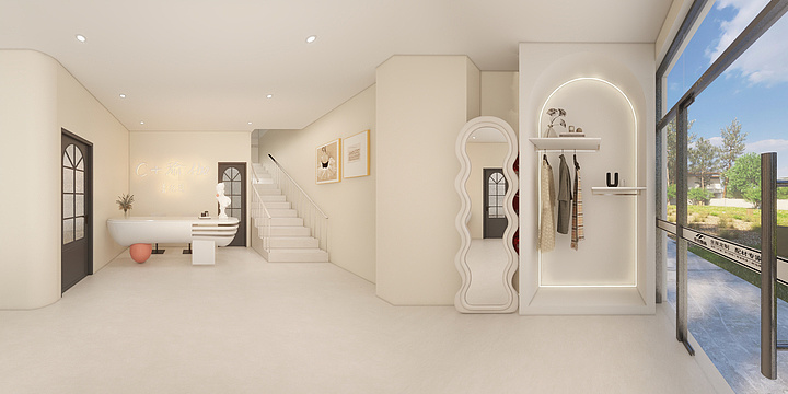 滕州美之aAwi-C+瑜伽普拉提-装修设计方案