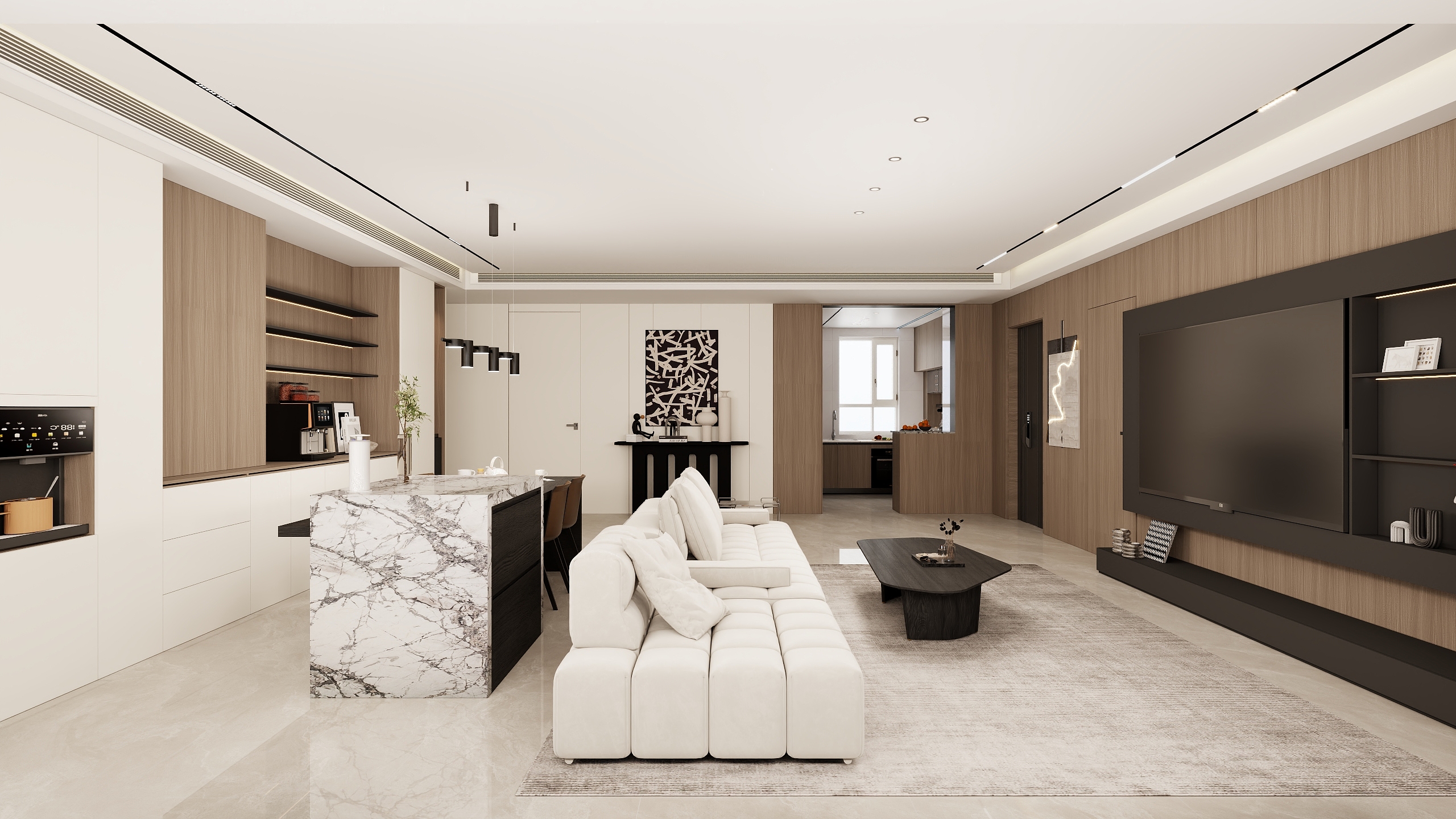 明德饰家设计孙清-大平层意式极简-装修设计方案