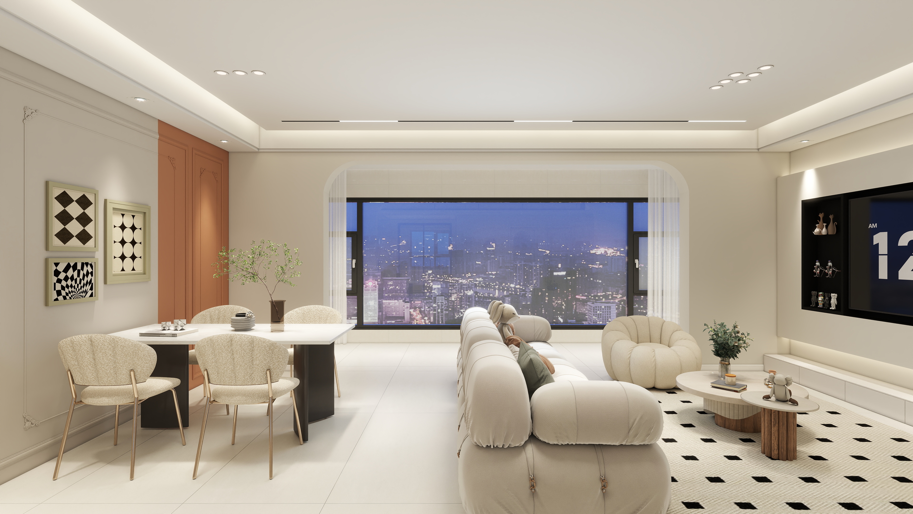 精品设计师zhh-奶油风120平方-装修设计方案