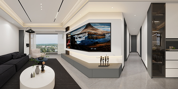 一瓢解千愁-110㎡现代风格(Jiusongshanhe.B)√-装修设计方案