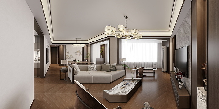 效果圖作品-138新中式-装修设计方案